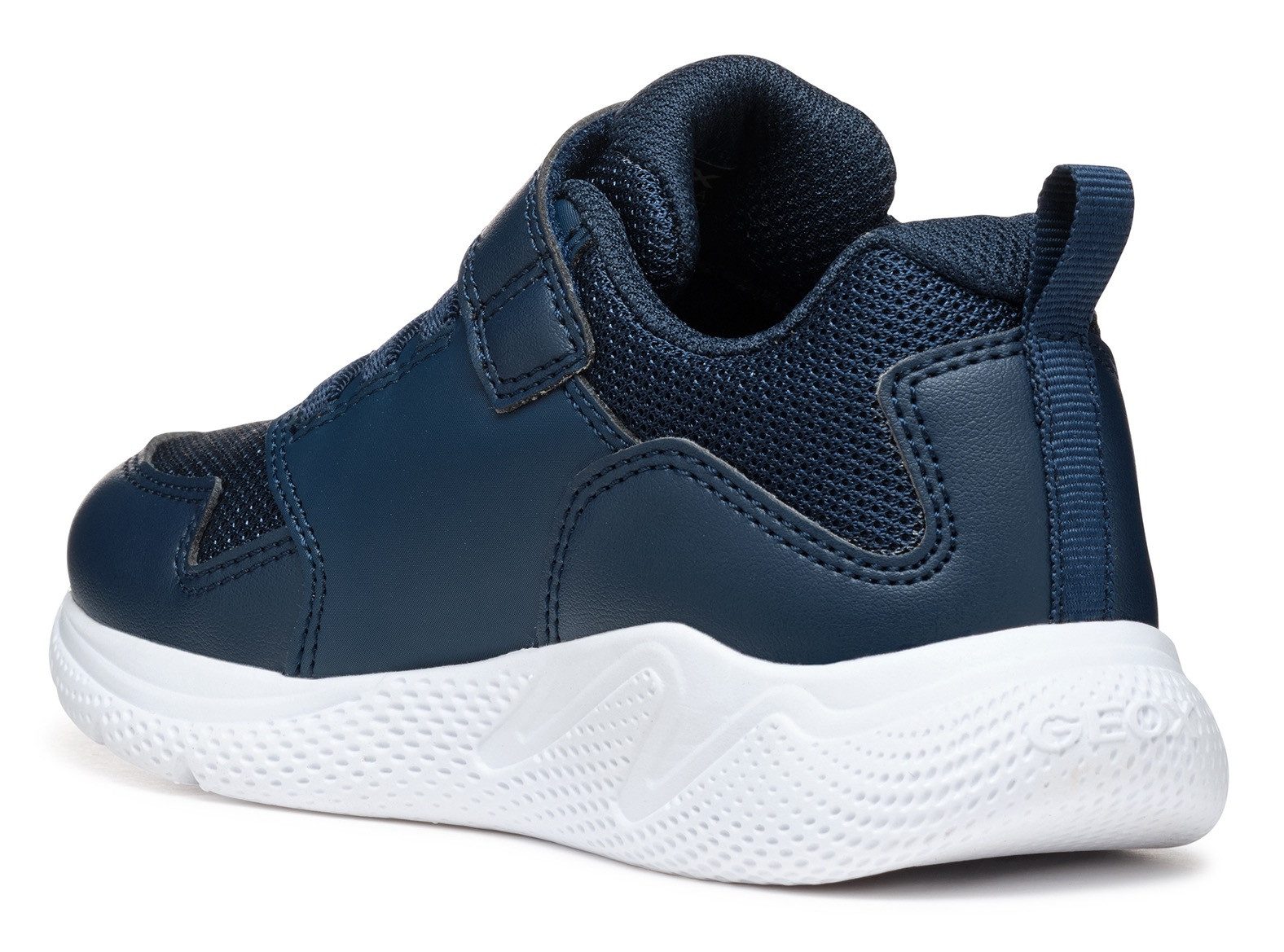 Geox J SPRINTYE BOY Sneaker, Freizeitschuh, Klettschuh mit elastischen Schnürsenkeln