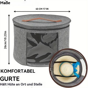 RefinedFlare Allzweckkiste Cowboyhut-Aufbewahrungsbox – staubdichter Deckel, faltbar, perfekt für die Organisation Ihres