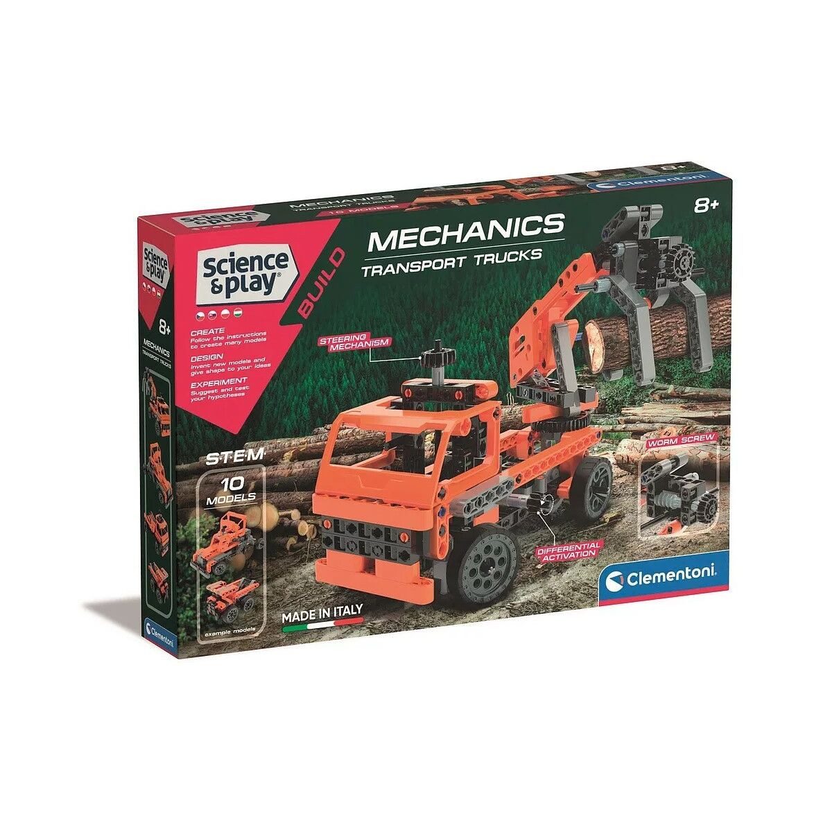 Clementoni® Lernspielzeug Fahrzeug Mechanics 10 in 1 LKW-Bausatz Clementoni