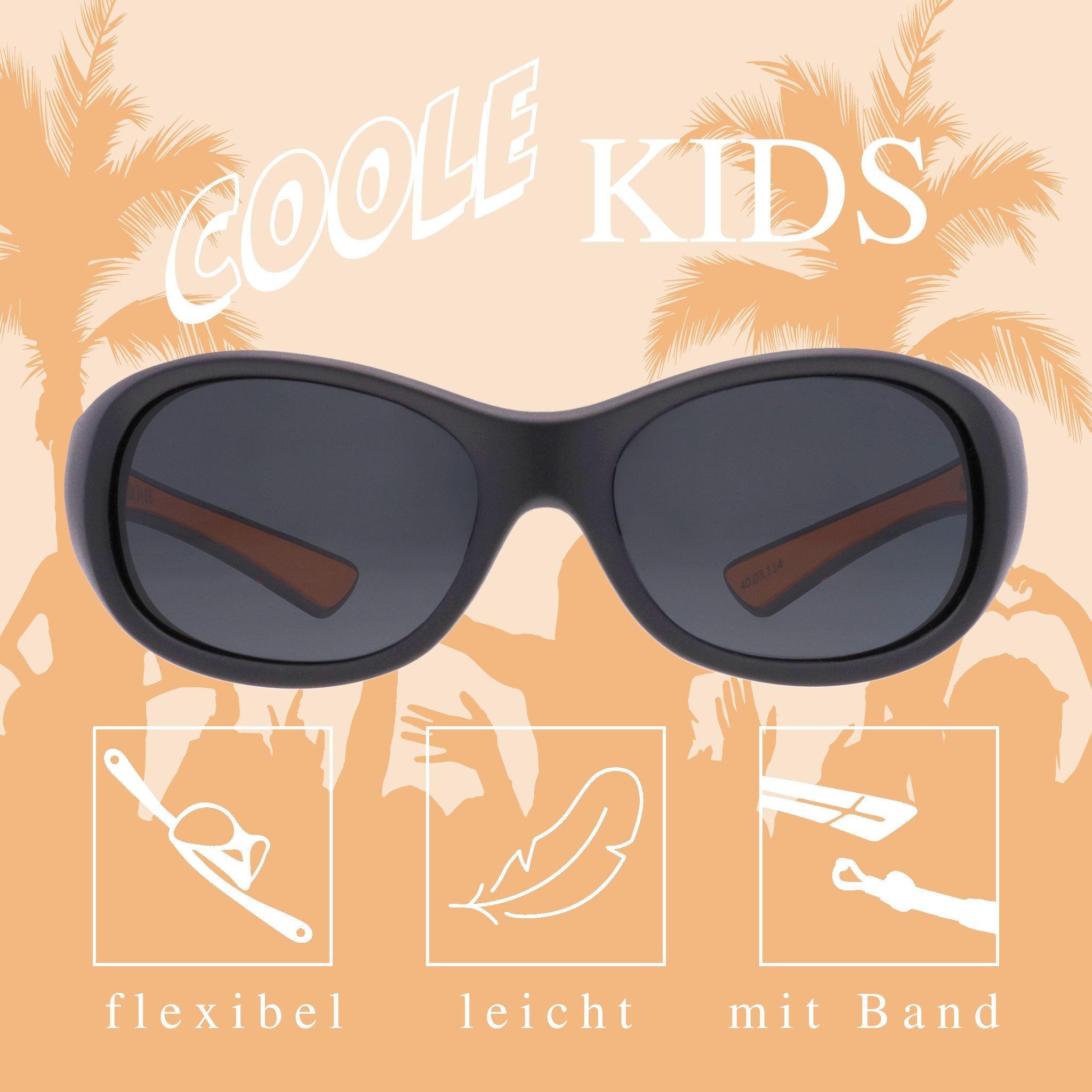 ActiveSol Sonnenbrille Kinder Kids@School, 5-10 Jahre UV-Schutz, polarisiert
