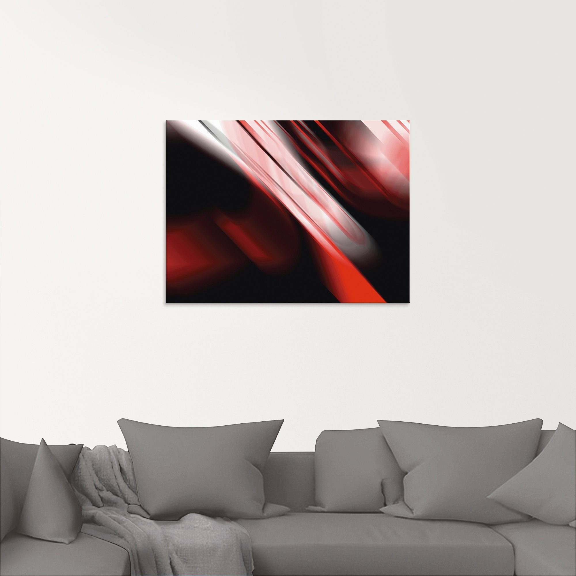 Artland Glasbild »Design Rot«, Gegenstandslos (1 Stück)-HomeTrends