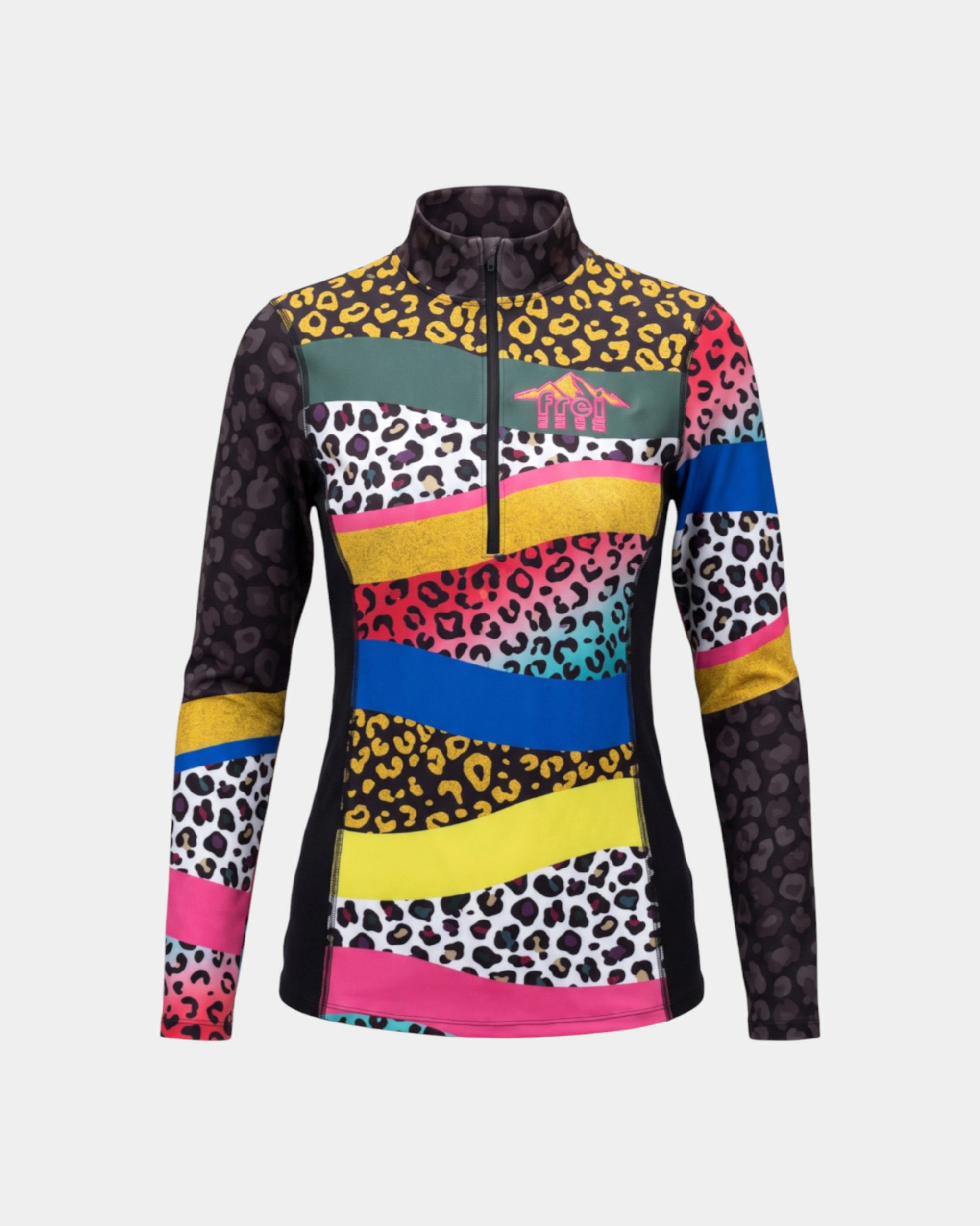 Freisein Project Funktionsshirt PowderWaves Wärmendes Funktionsshirt mit farbenfrohem Animal-Print