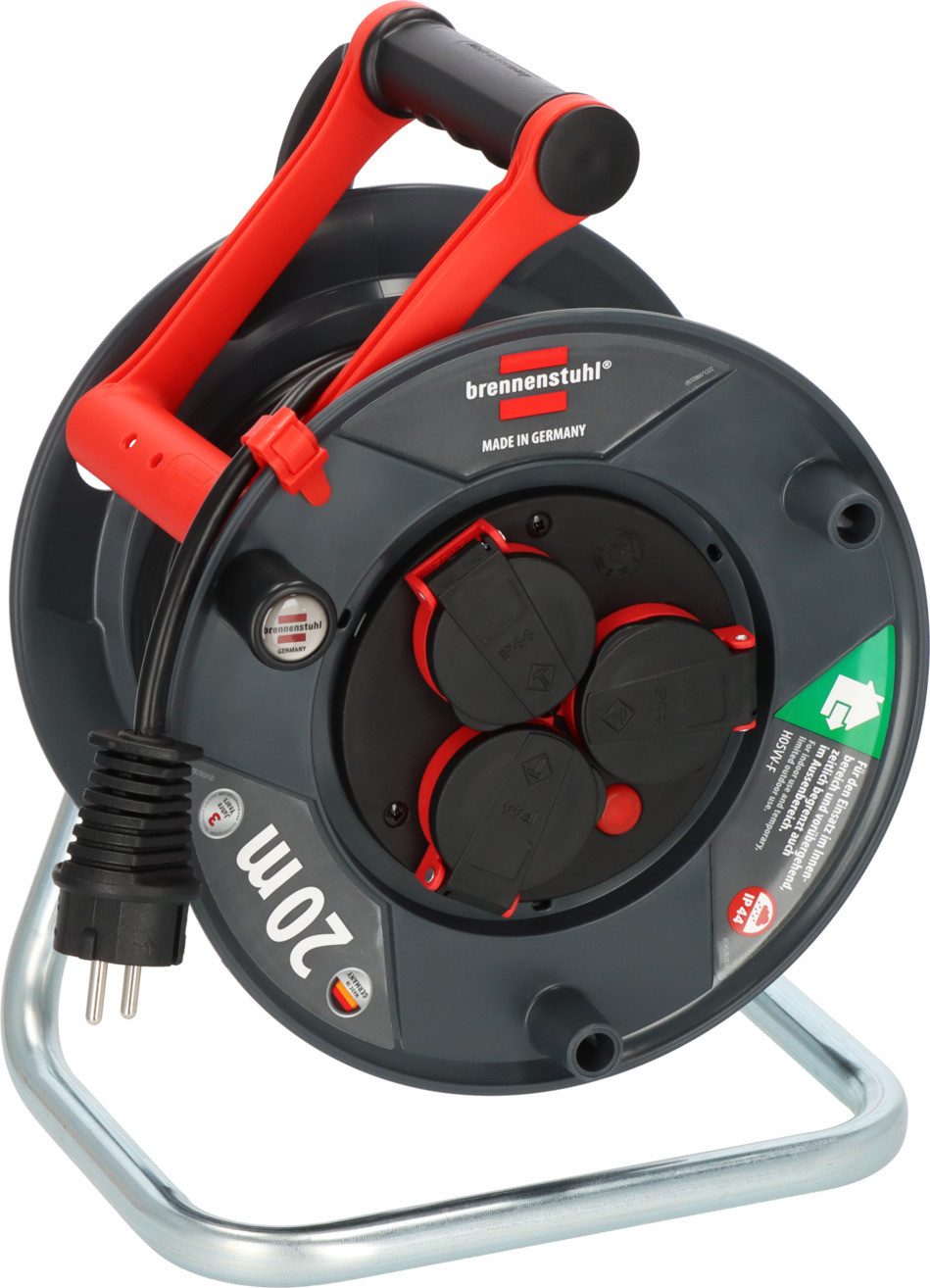 Brennenstuhl Garant V2 IP44 outdoor (Made in Germany) Kabeltrommel 3-fach (Kabellänge 20 m)