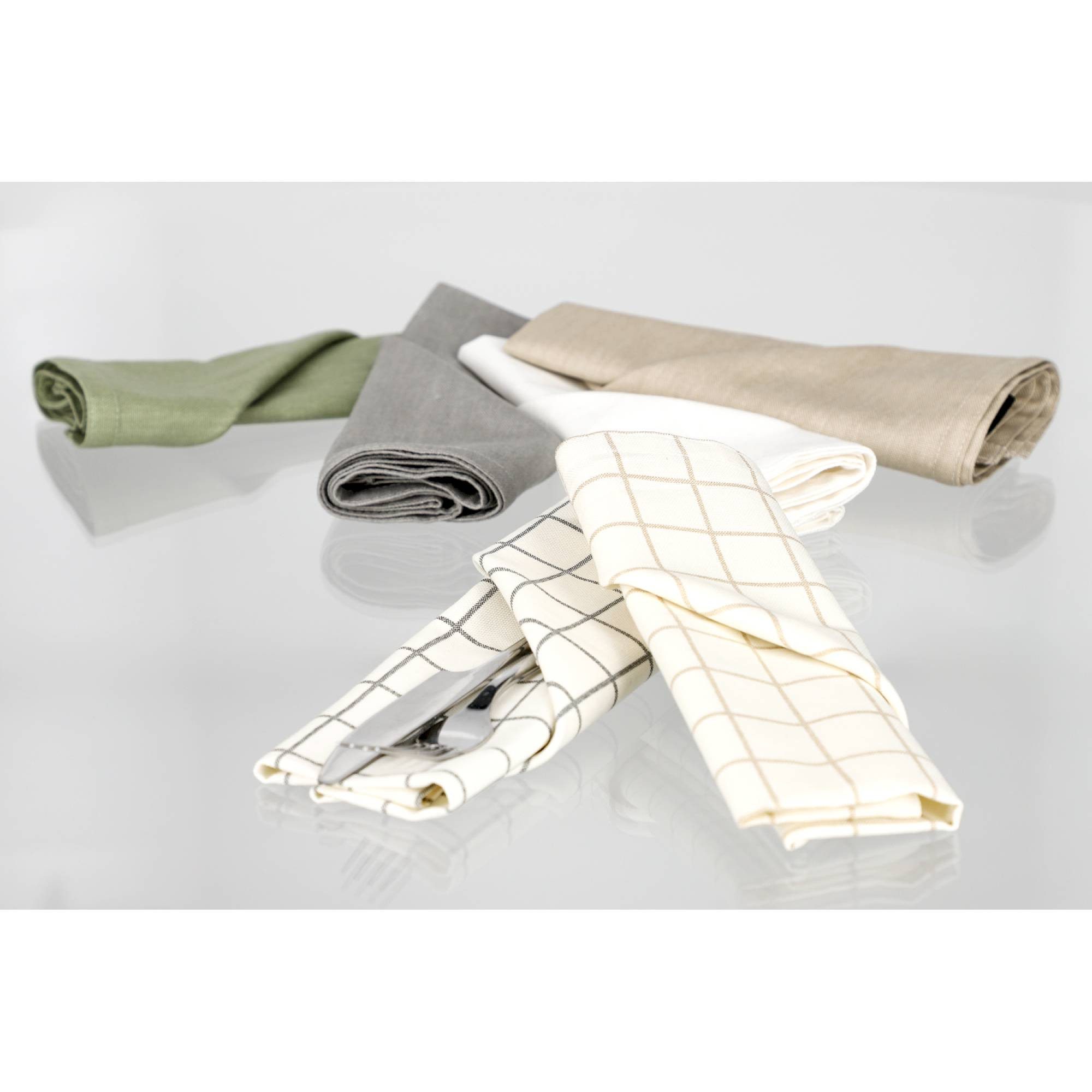 SCHÖNER WOHNEN-Kollektion Platzset FS26 Servietten, (Packung, 2-St), 40 x 40 cm in Grün