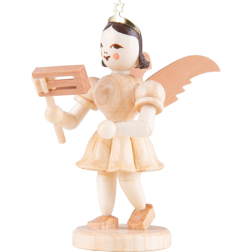 Blank Kunstgewerbe Dekofigur Kurzrockengel mit Ratsche, natur (6,6cm) von Blank Kunsthandwerk