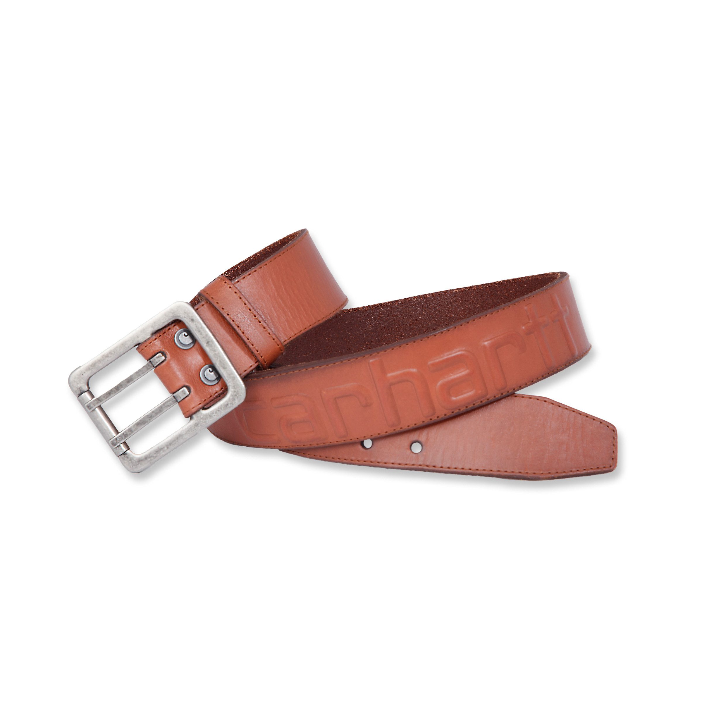 Carhartt Ledergürtel Logo Belt Geschliffenes Leder