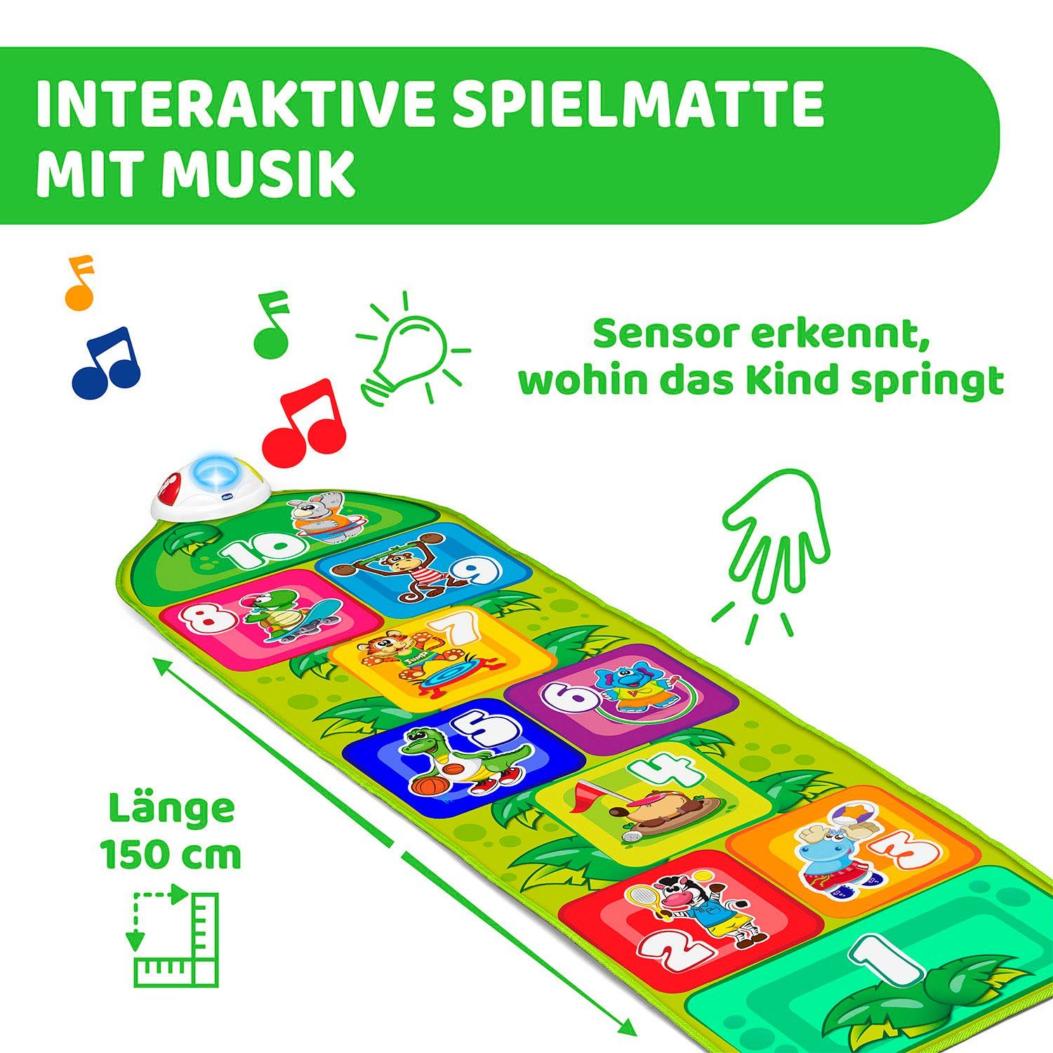 Chicco Musikmatte Elektronische Hüpfmatte, mit Licht und Sound – Bild 3 von 5