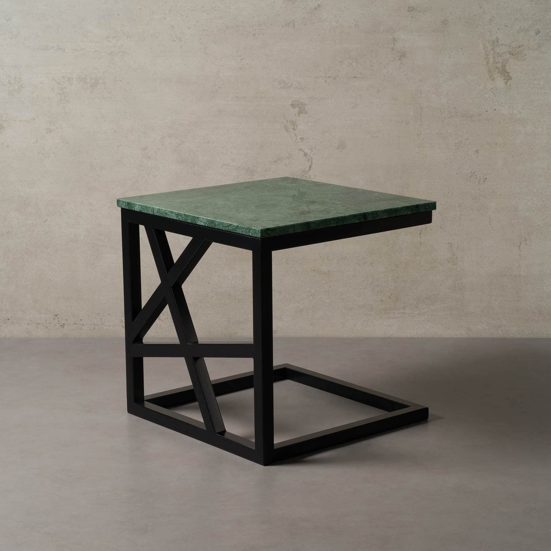 MAGNA Atelier Beistelltisch PITTSBURGH Beistelltisch mit Marmor Tischplatte, Ablagetisch, Nachttisch, nachhaltig, Naturstein, 50x50x50cm