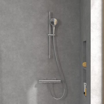 Villeroy & Boch Duschsystem Verve Showers, Höhe 69 cm, 3 Strahlart(en), Duschgarnitur mit drei Strahlarten - Chrom