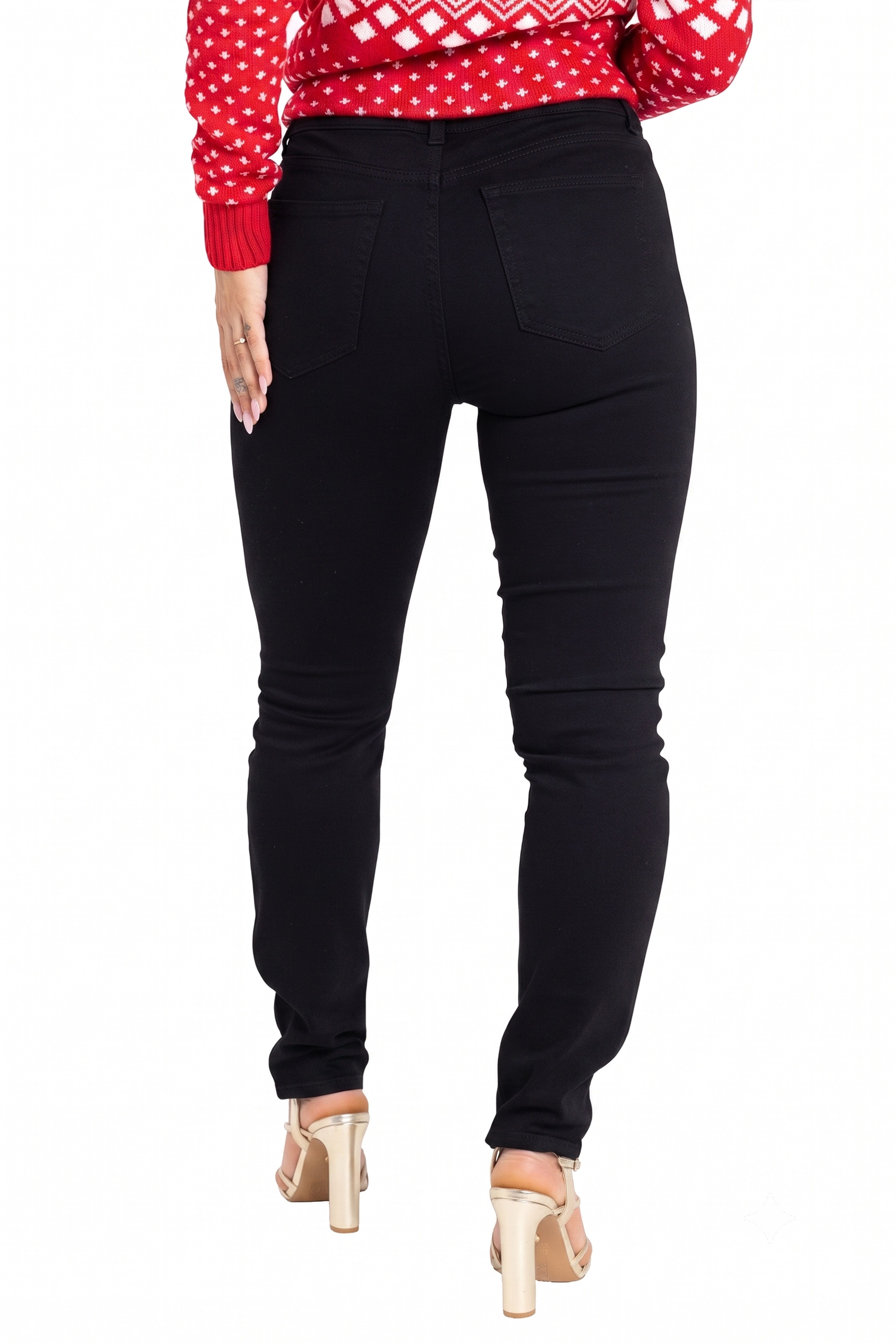 BlauerHafen Destroyed-Jeans BlauerHafen Damen Jeans Skinny Stretch Mid Rise