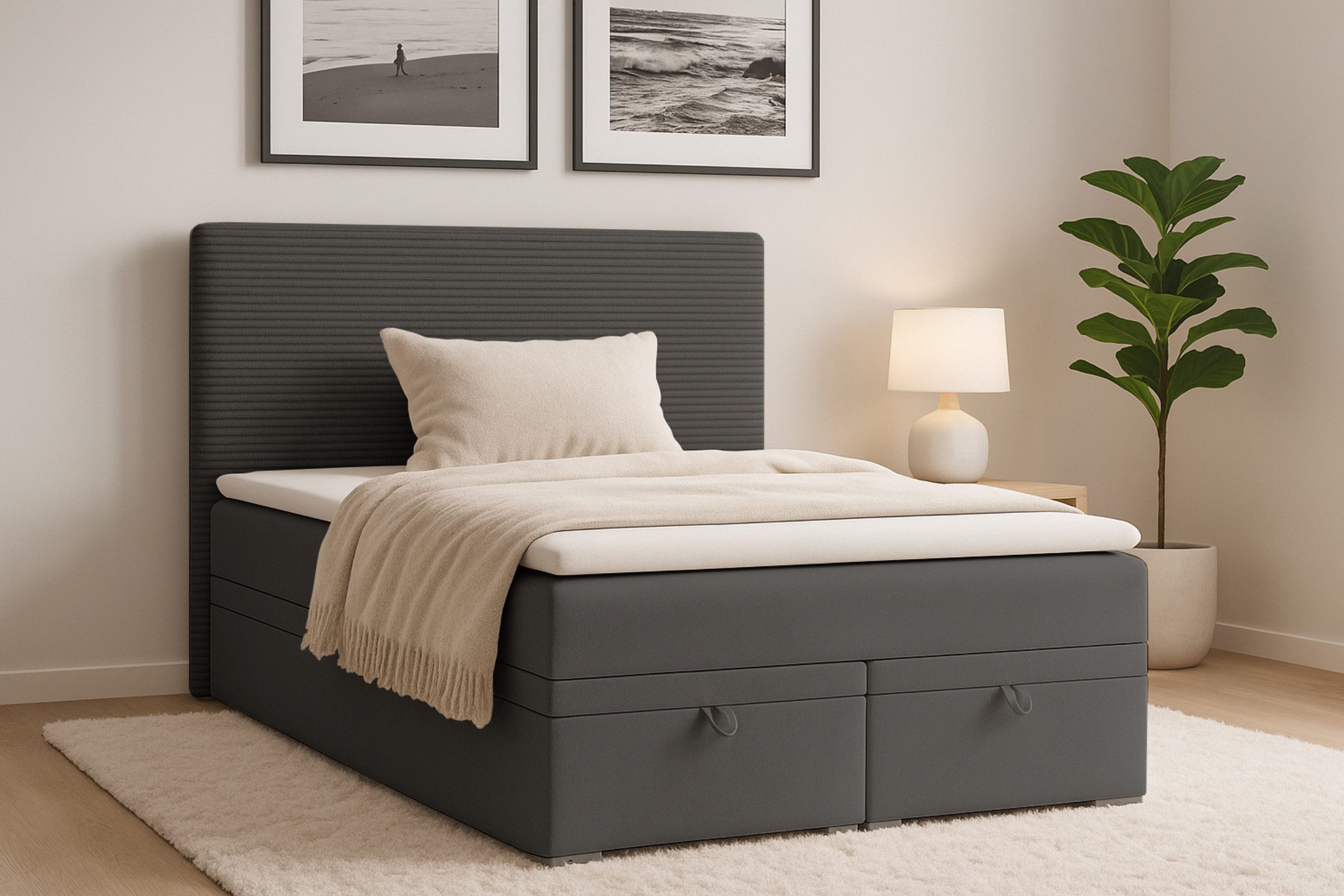 Deine Möbel 24 Boxspringbett DARO Boxbett Polsterbett Komplettbett Bett mit günstig online kaufen