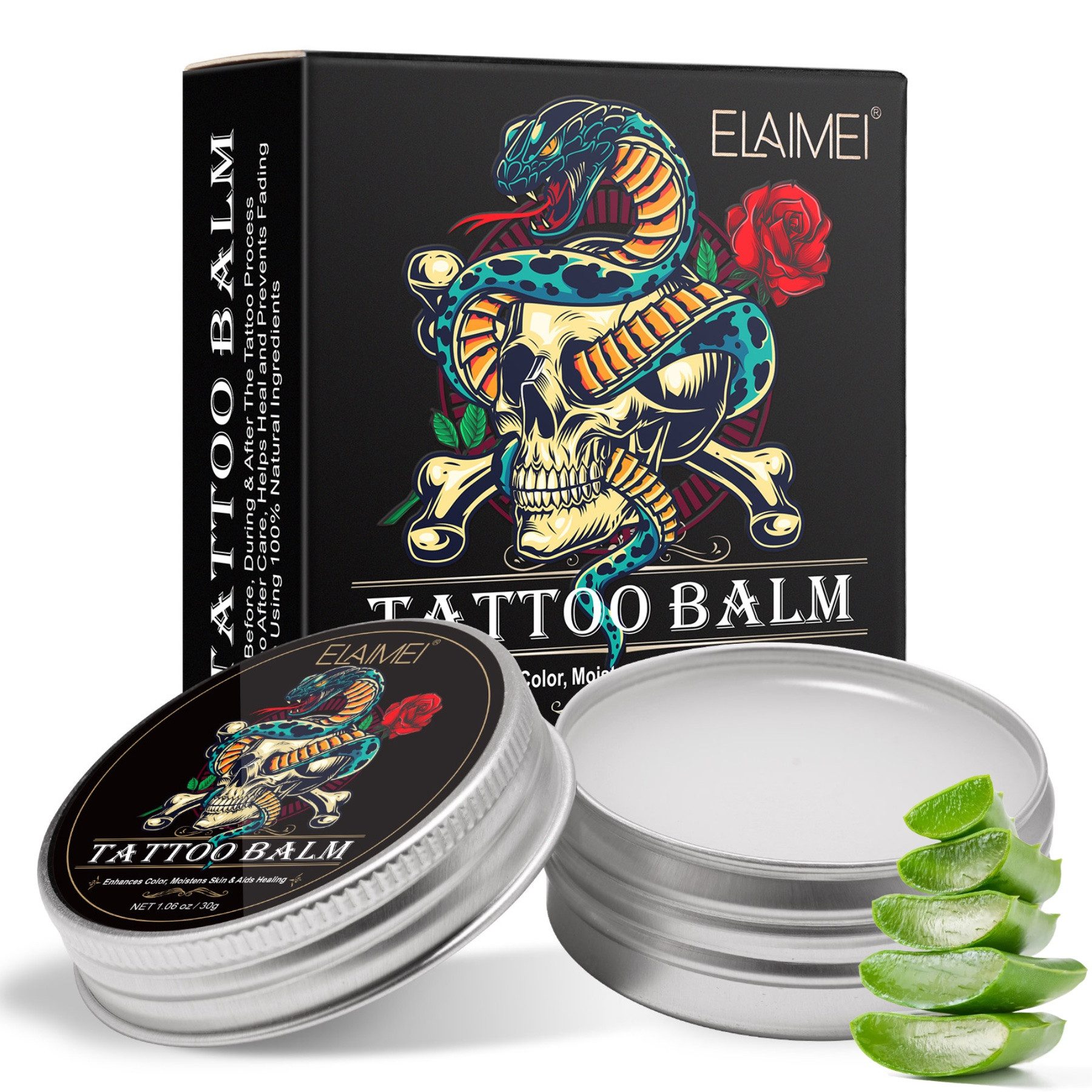 P-Beauty Cosmetic Accessories Hautcreme Tattoopflege Balsam Tattoocreme Aftercare Tattoo Tägliche Pflege Creme, 1-tlg.