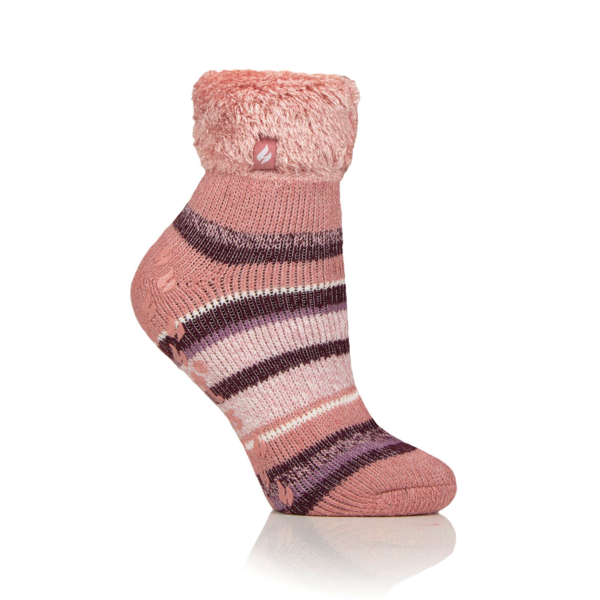 Haussocken Damen Lounge Wohlfühl Socken mit Turnover Top