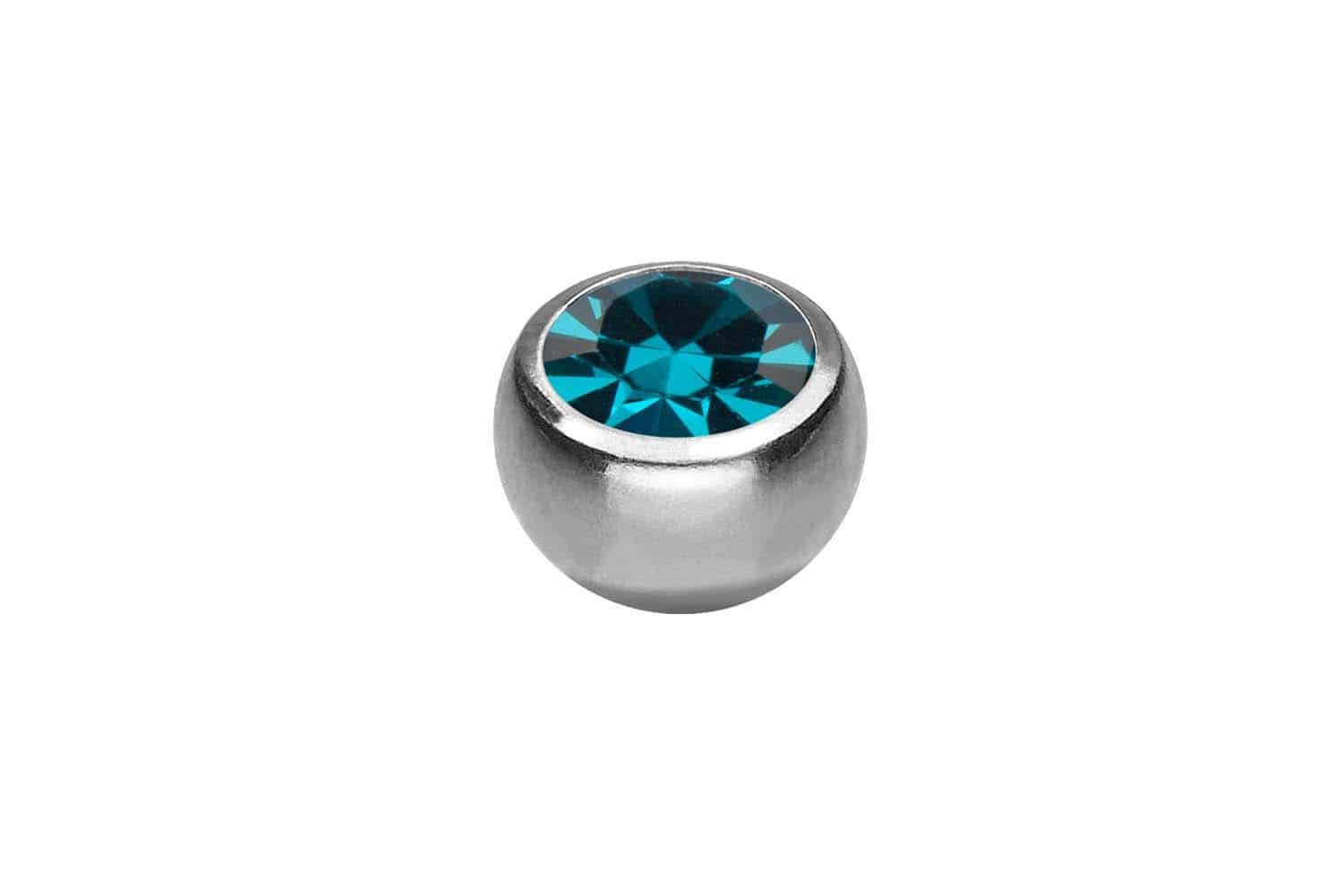 Farbe: Silberfarben + Kristall: Zirkonblau