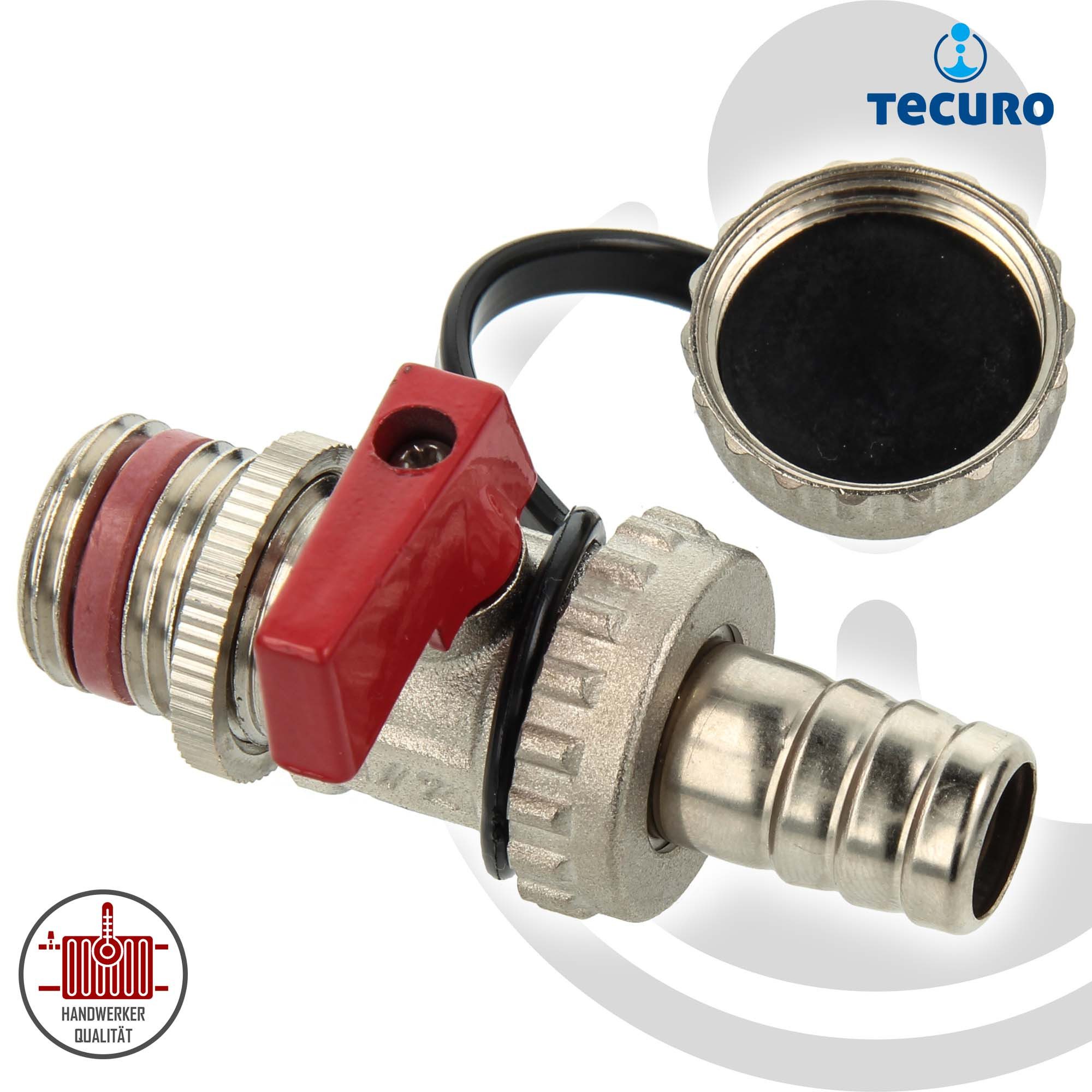 tecuro Kugelhahn KFE-AG 1/2 Zoll, Kessel Füll- und Entleerungsventil