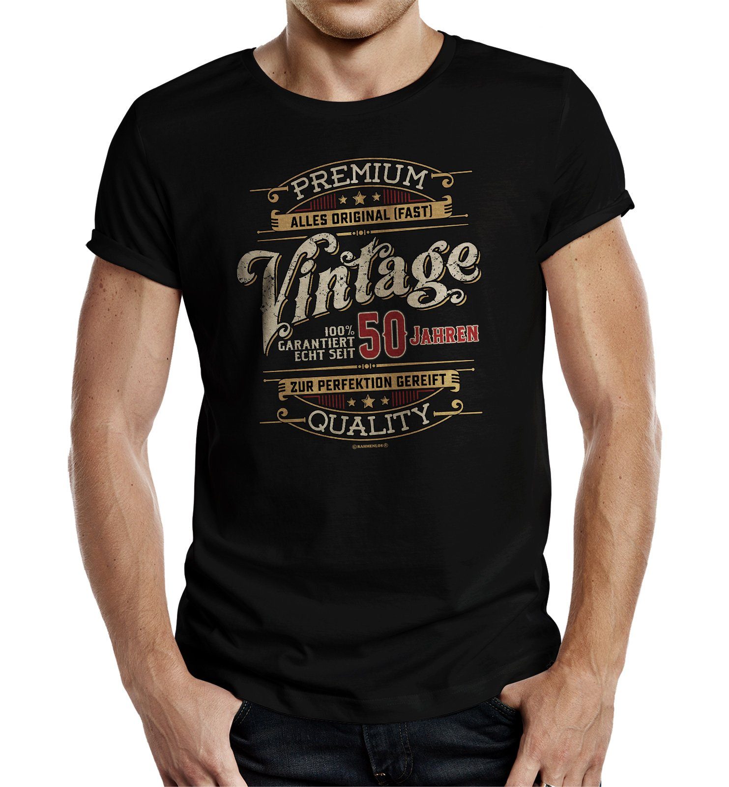 T-Shirt Geschenk zum 50. Geburtstag - Premium Vintage 50