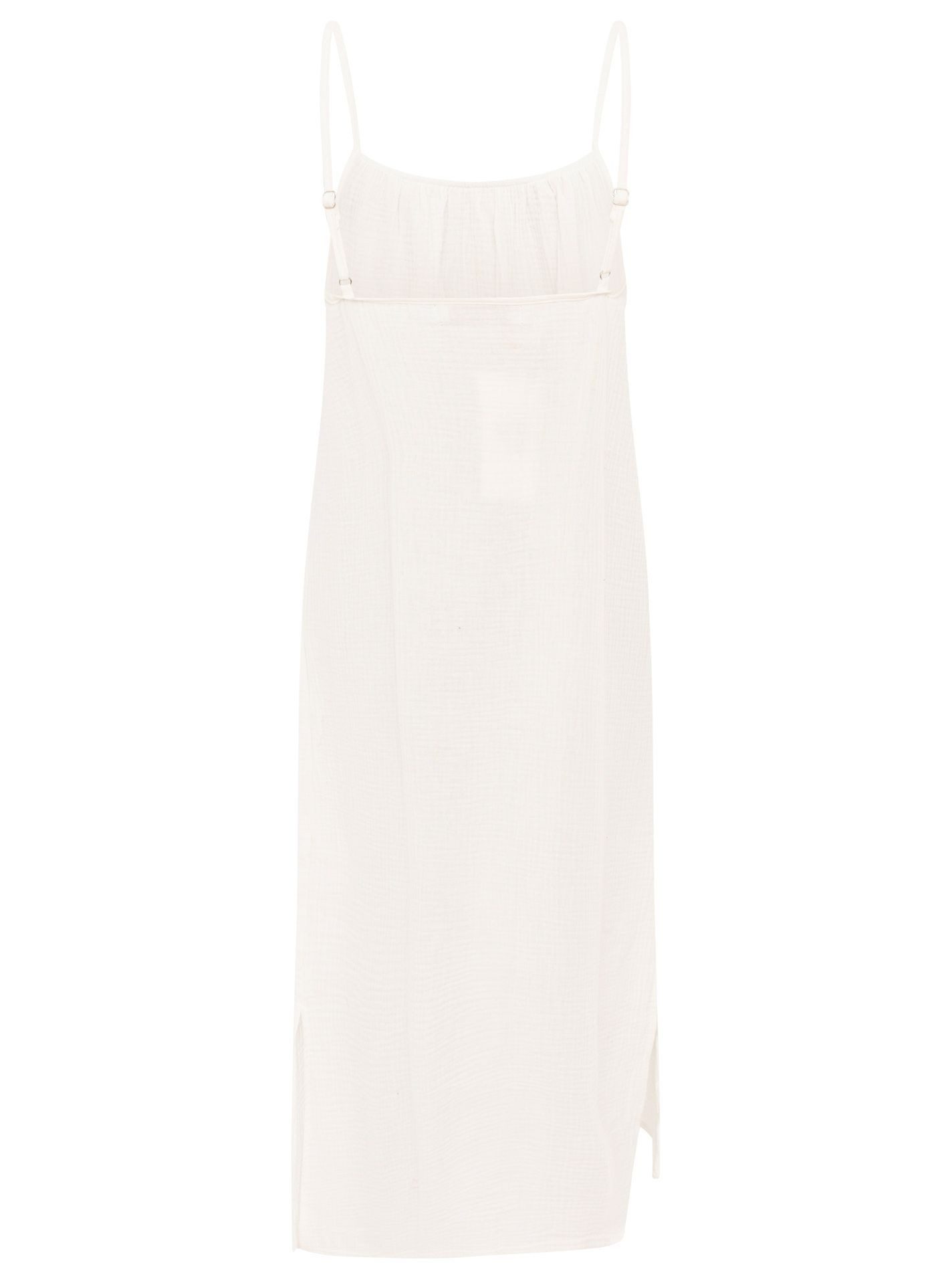 Zwillingsherz Trägerkleid Baumwoll Maxi Musselin "Uni"