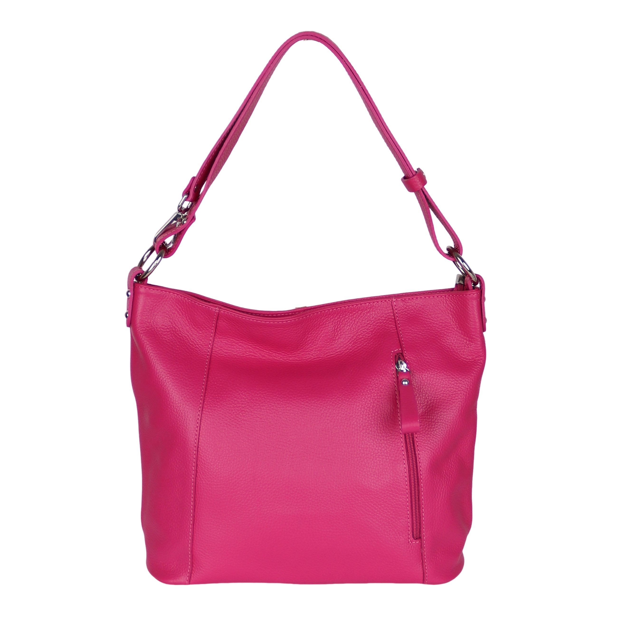 MIRROSI Umhängetasche Damen, Schultertasche,Aus Echtleder, Made in Italy (ca.37x28x11cm)