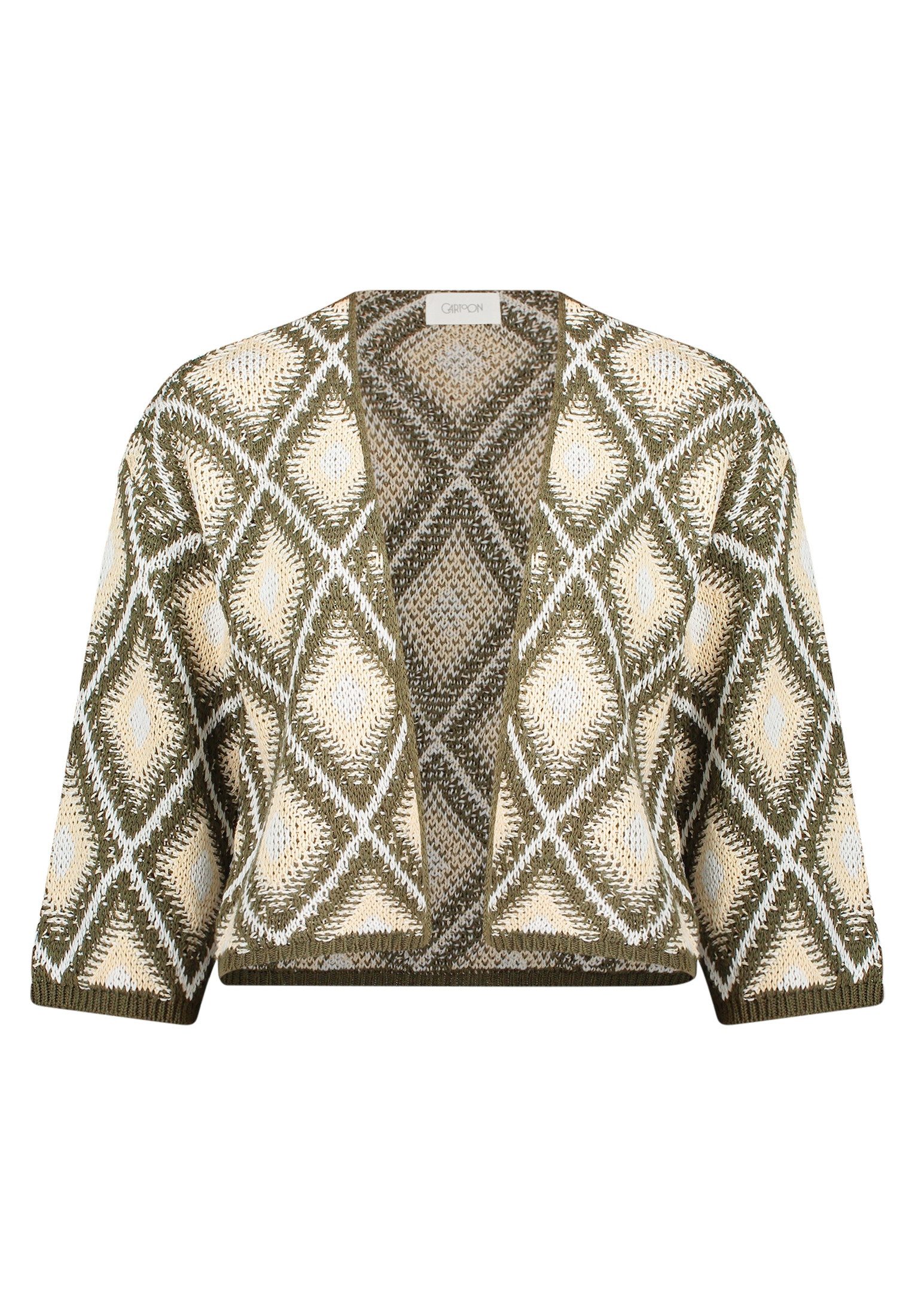 Cartoon Strickjacke Damen mit Jacquard (1-tlg)