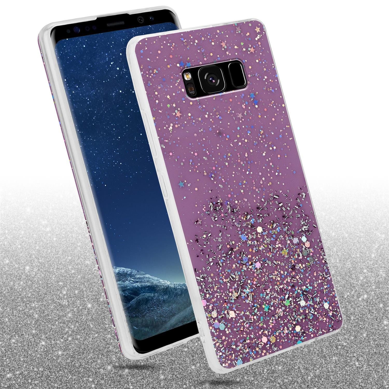 Cadorabo Handyhülle für Samsung Galaxy S8 PLUS Hülle Samsung Galaxy S8 PLUS, Flexible TPU Silikon Handy Schutzhülle - Hülle - mit Glitzer