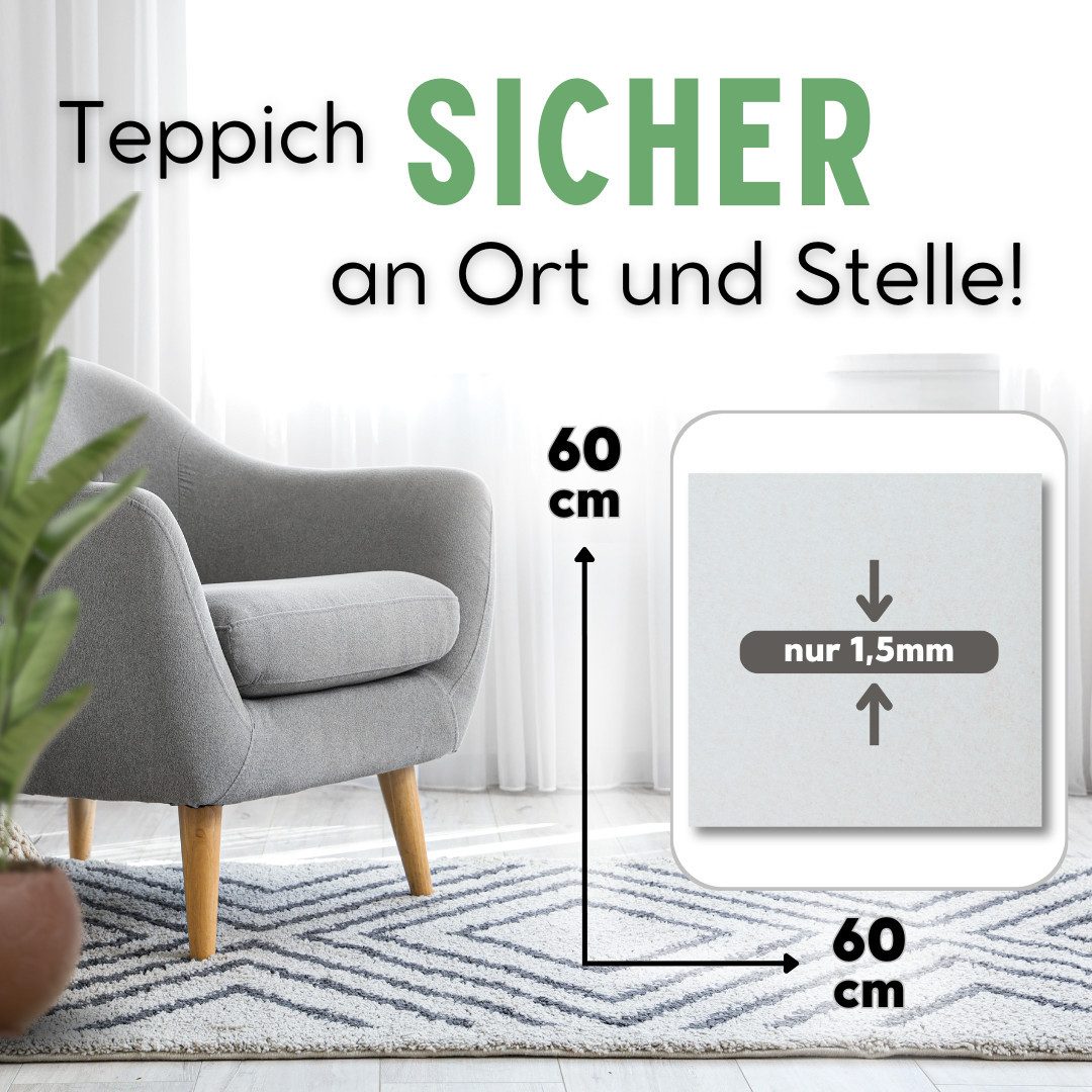 flex it Antirutsch Teppichunterlage flex it® Classic Slim – Antirutsch Unterlage für Teppiche, (1-St), Kein Verkleben und keine Rückstände