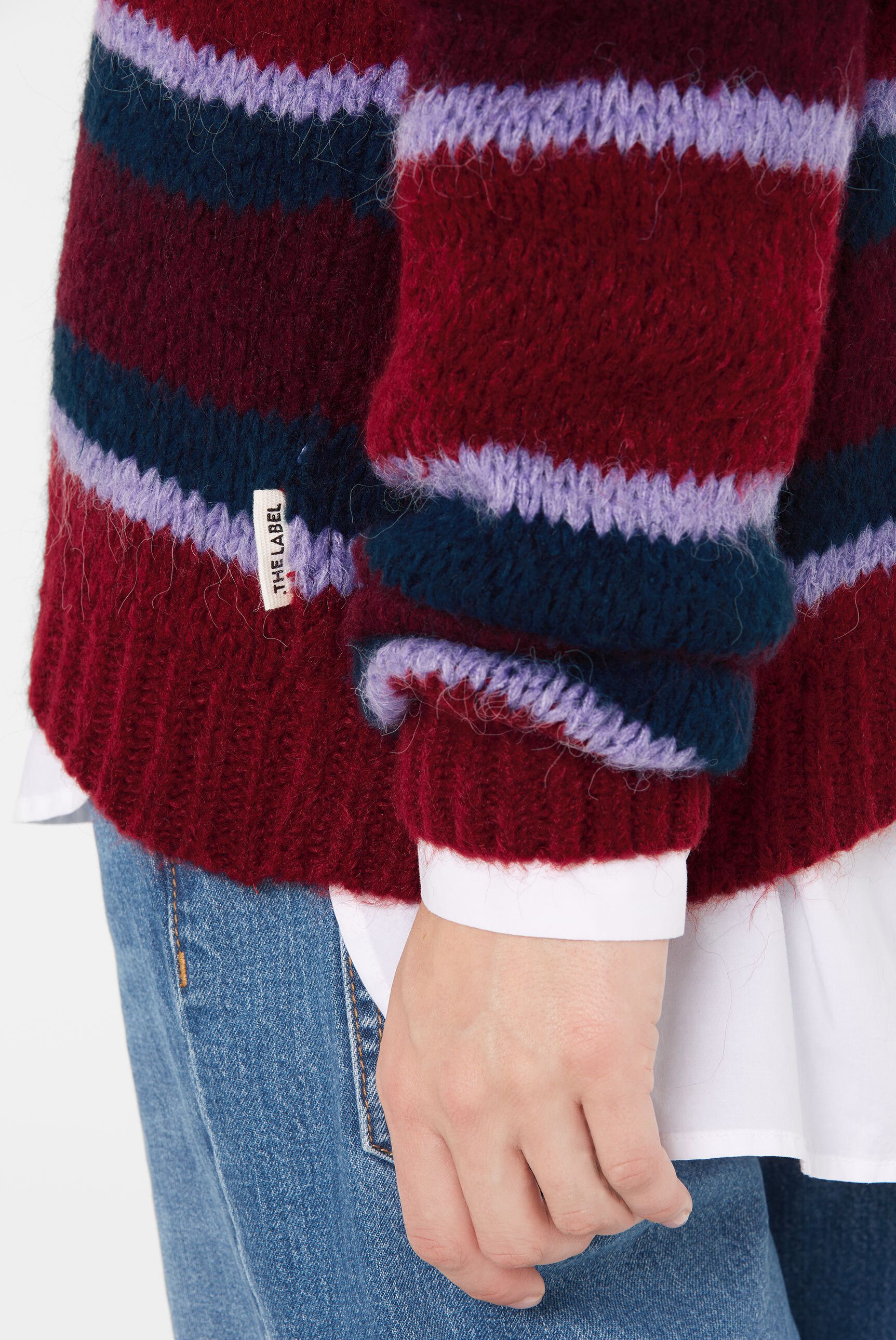 SENSES.THE LABEL Rundhalspullover aus Flauschstrick