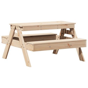 vidaXL Gartentisch Picknicktisch für Kinder 88x97x52 cm Massivholz Kiefer (1-St)