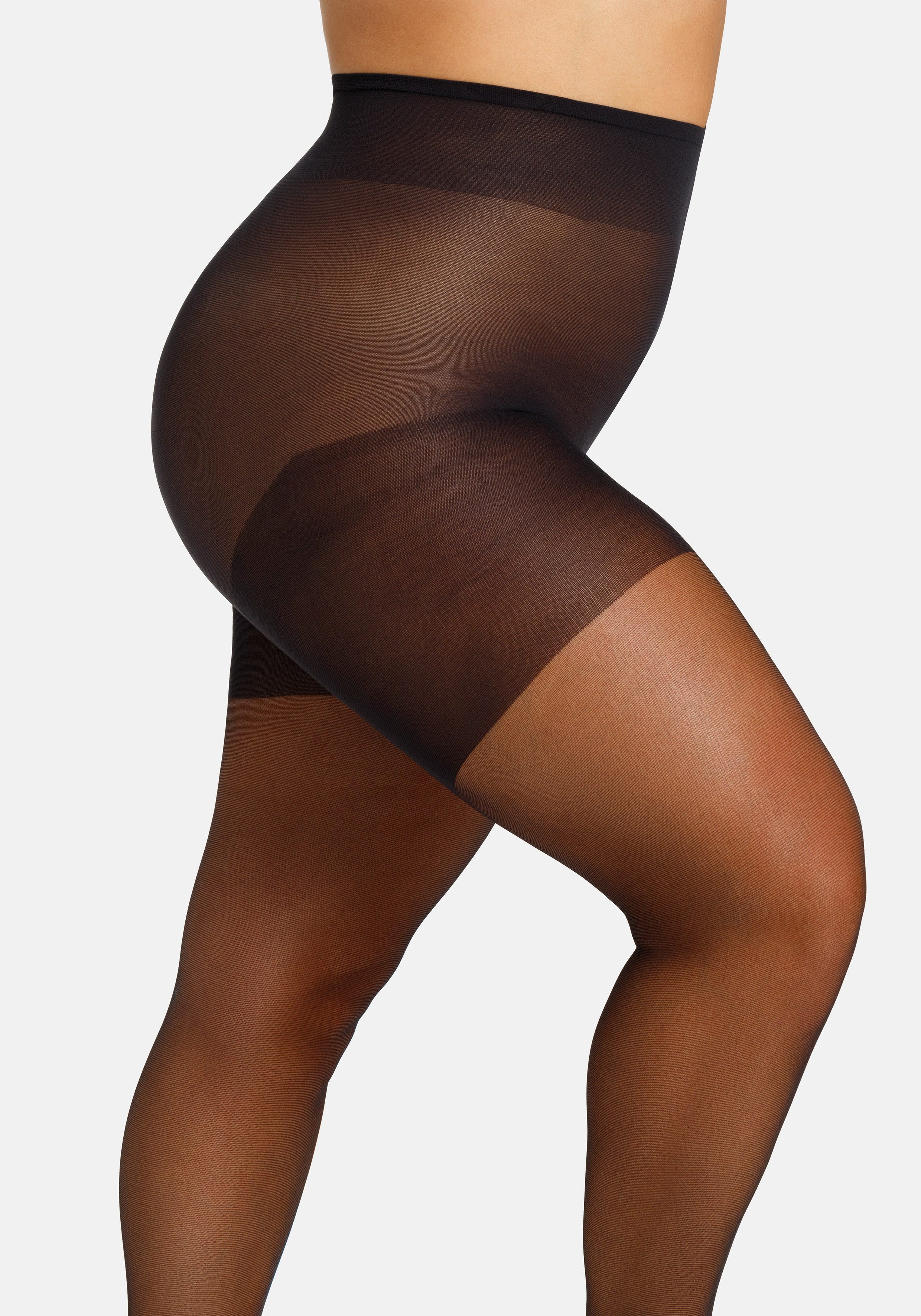 Camano Feinstrumpfhose fine curvy 20 DEN (2er Pack) Curvy-Tights, matt, extra breiter Bund