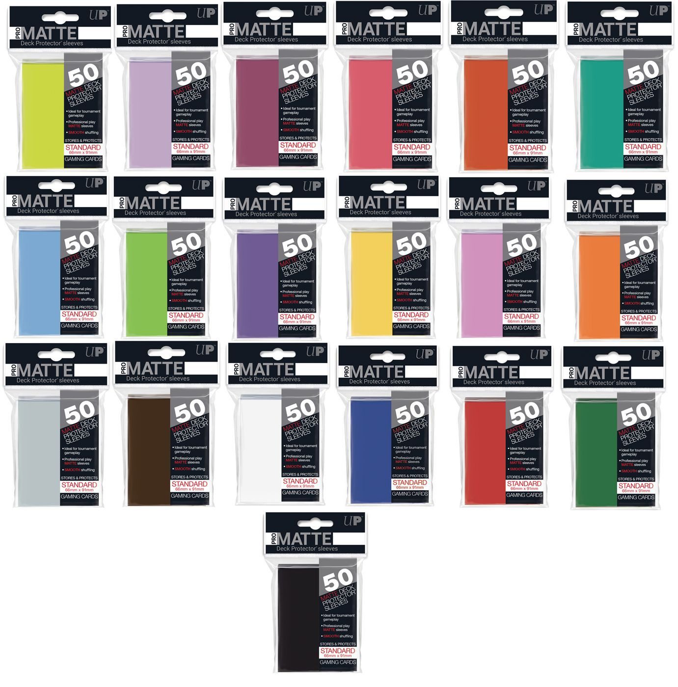 UltraPRO Sammelkarte 50 Card Protector Sleeves : Pro-Matte - weiß / white – Bild 2 von 2
