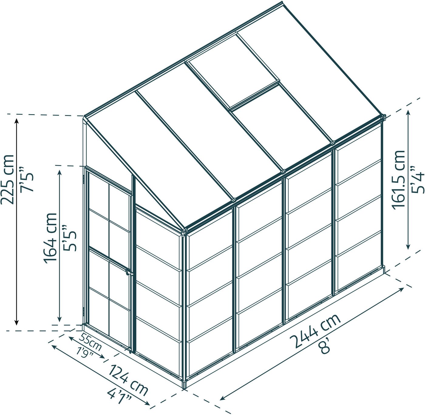 Palram - Canopia Anlehngewächshaus Lean... Palram - Canopia Anlehngewächshaus Lean...