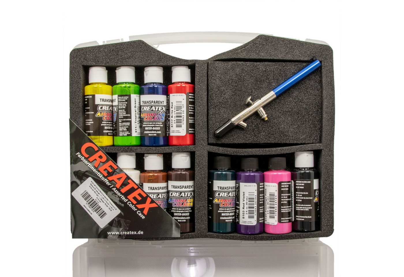 Thumbnail - Airbrush-City Airbrushpistole Badger 150M + Createx Farben Transparent & Opaque Airbrushkoffer