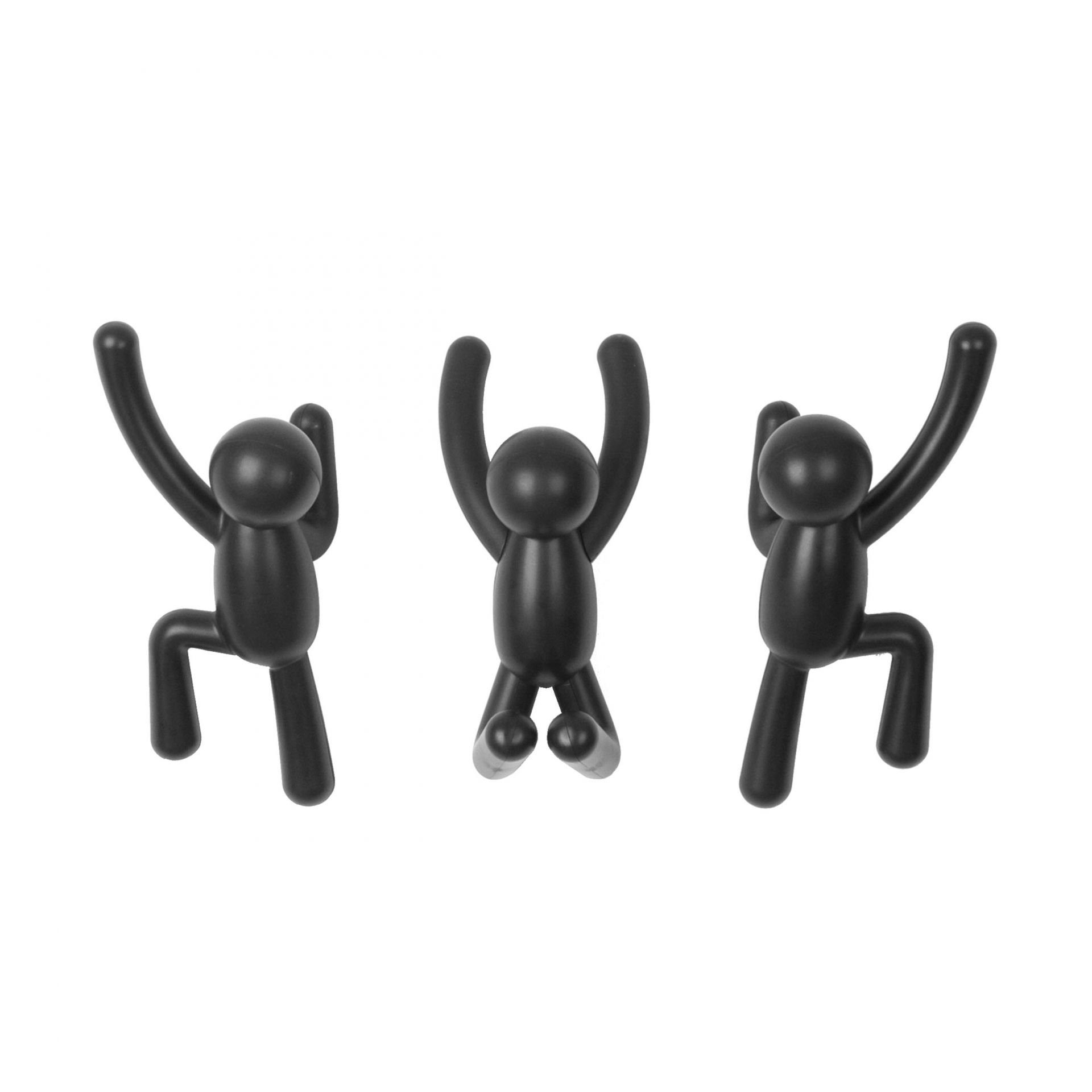 Umbra Garderobenhaken Garderobenhaken Buddy 3er Set schwarz