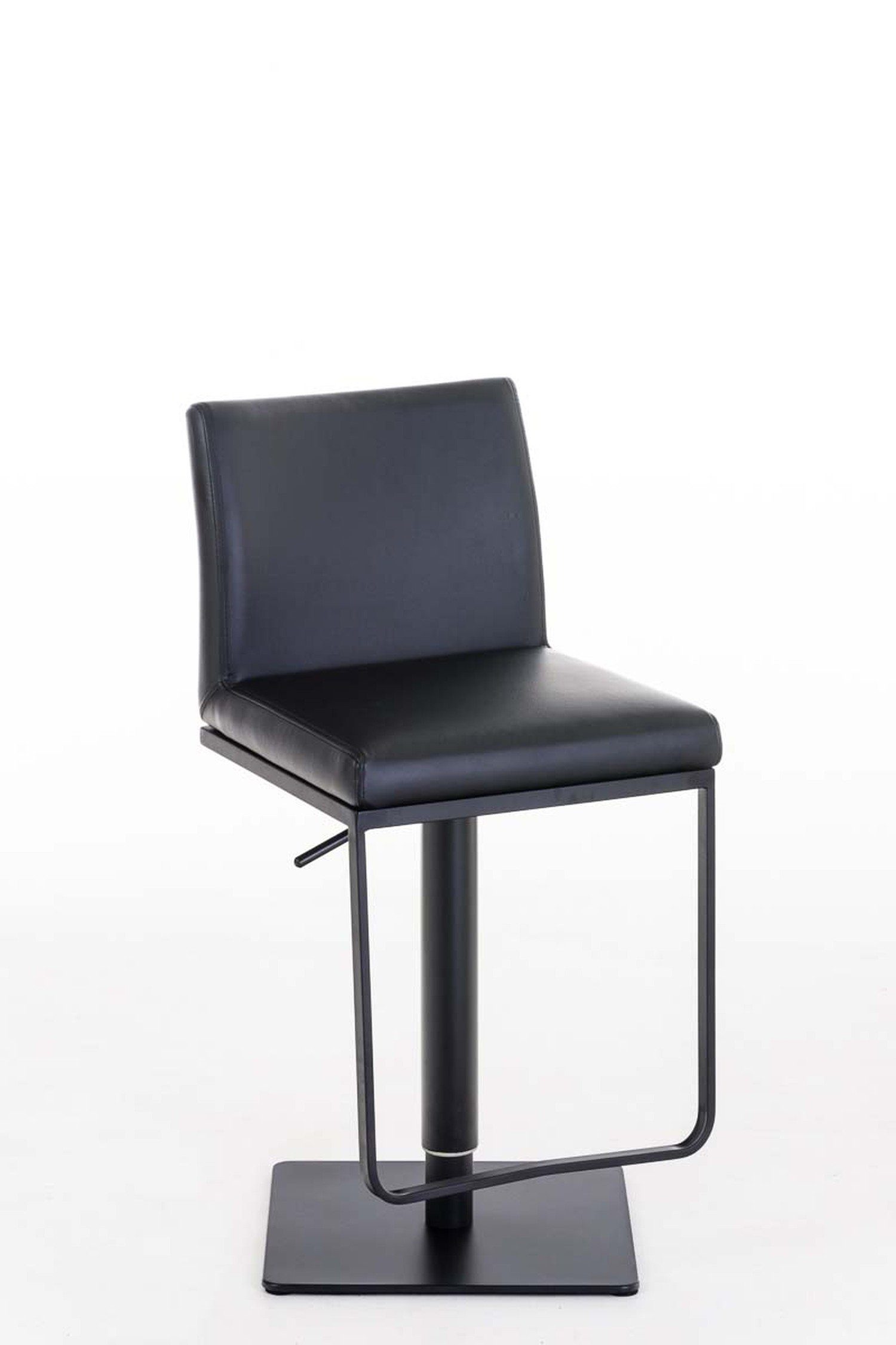Metall Hocker drehbar matt Fußstütze - Sitzfläche: Panda - Schwarz höhenverstellbar Barhocker & TPFLiving 360° Theke - (mit Küche), für schwarz - Kunstleder