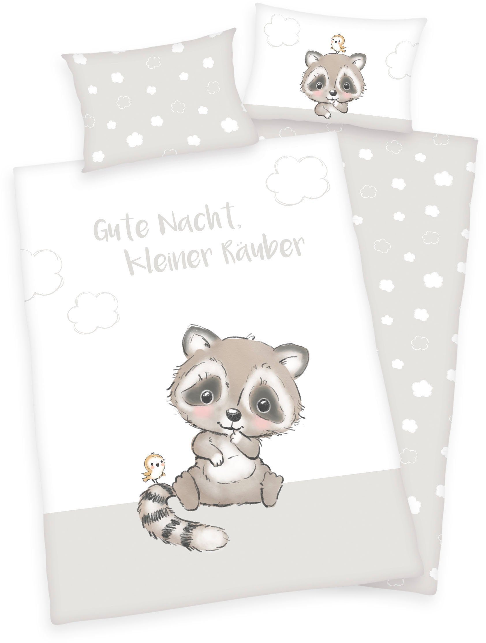 Baby Best Babybettwäsche Kleiner Räuber, Renforcé, mit niedlichem Druck und Schriftzug