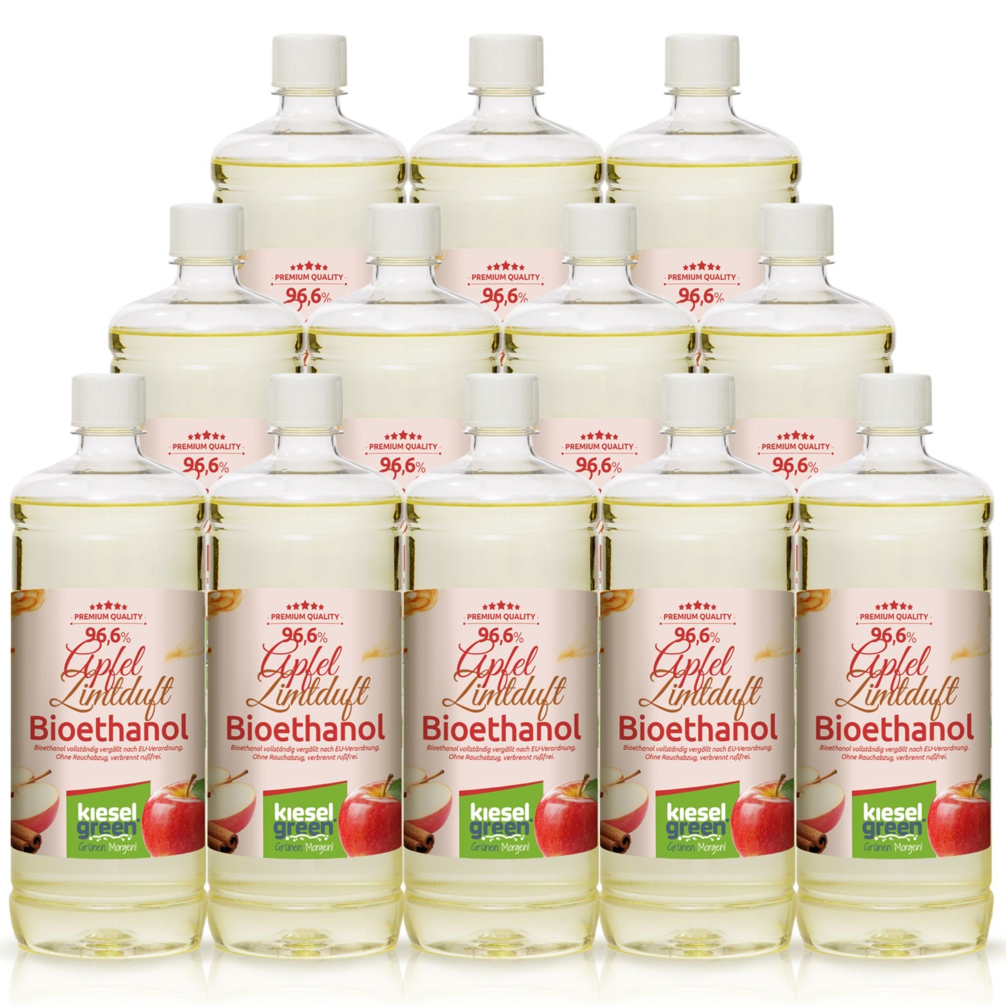 KieselGreen Bioethanol KieselGreen Bioethanol Flasche 12 x 1 Liter mit Duft günstig online kaufen