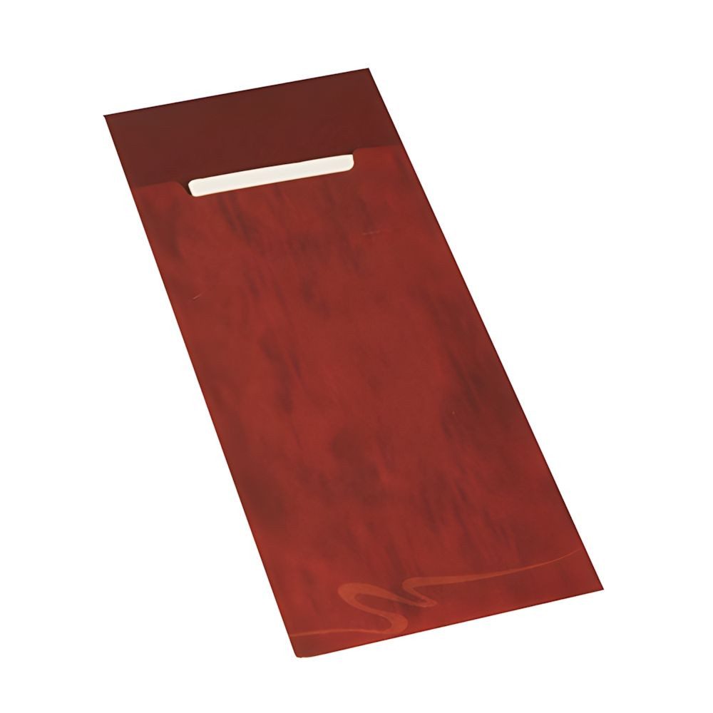 PAPSTAR Papierserviette Bestecktaschen 20 cm x 8,5 cm bordeaux inkl. weißer Serviette 520 Stk