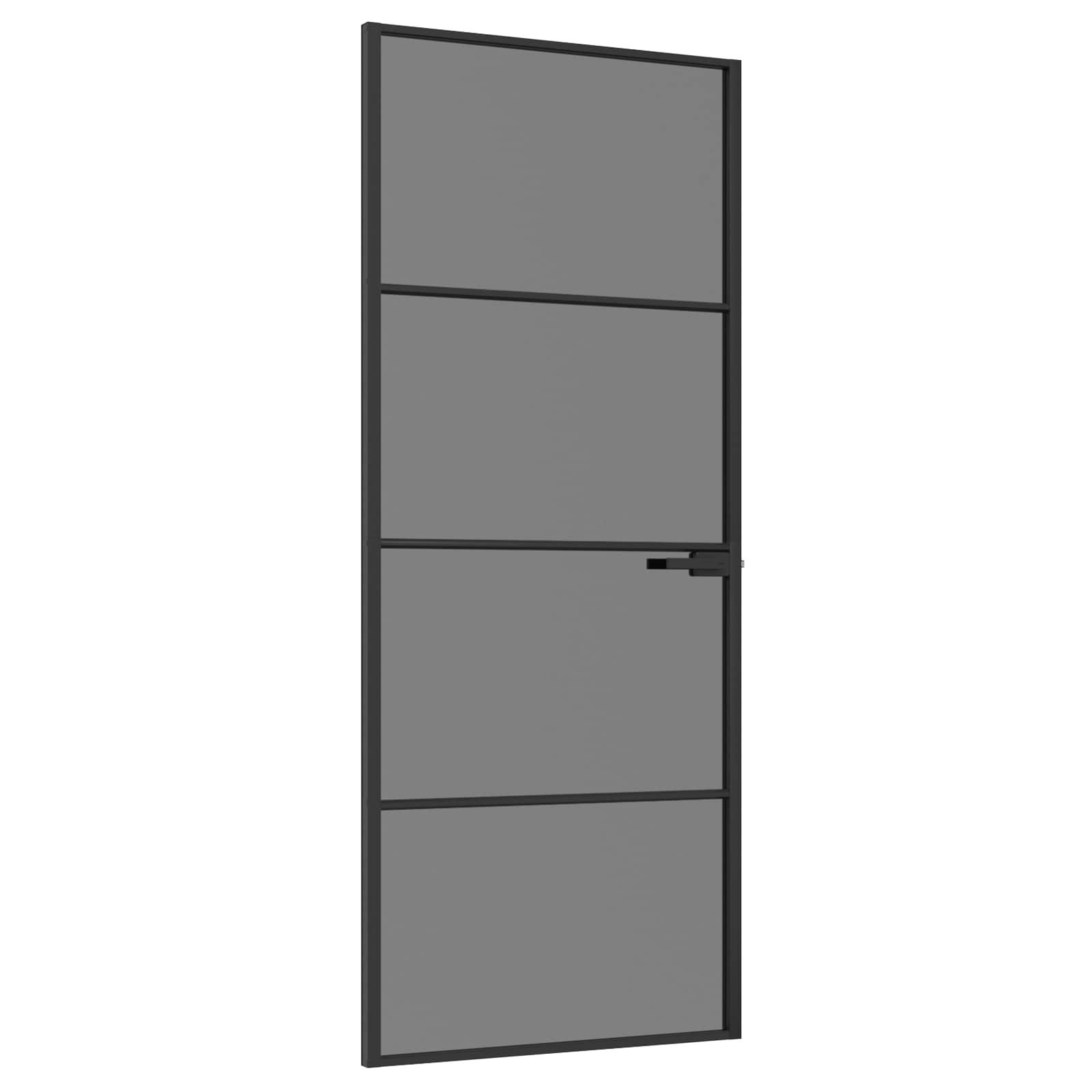 vidaXL Haustür Interior Tür 83 x 201,5 cm Verbautes Glas und Aluminium (1-St)