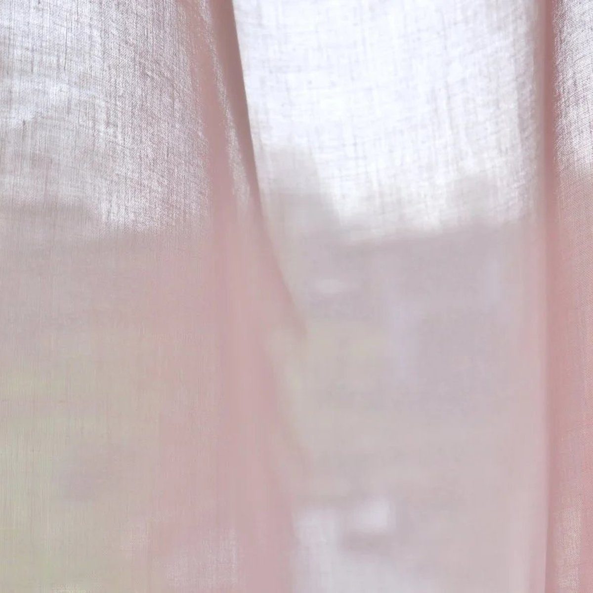 Thumbnail - Stofferia Stoff Gardinenstoff Voile Halbtransparent Lucent Rosa, Breite 280 cm, Meterware