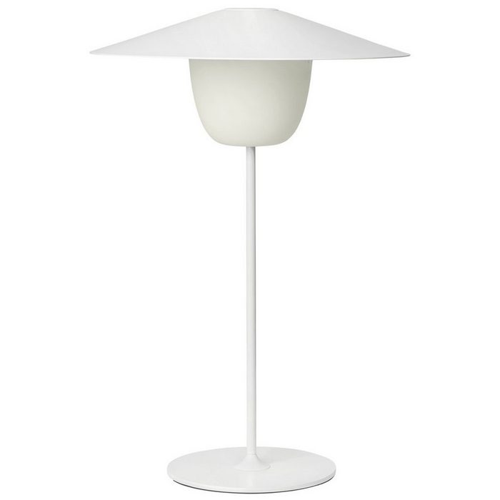 BLOMUS LED Tischleuchte Ani Lamp LARGE Weiß für Indoor & Outdoor; kabellos akkubetrieben dimmbar; Drei Funktionsweisen LED fest integriert Warmweiß 2700 Kelvin