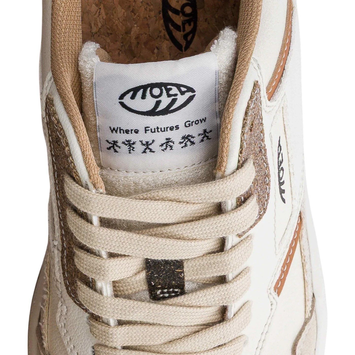 Moea Origin - Palm - weiss/braun Sneaker