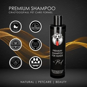 CrazyDogPaul Tiershampoo PREMIUM Luxusfellpflege für Ihren Hund - Vorteilspack, (2-St)