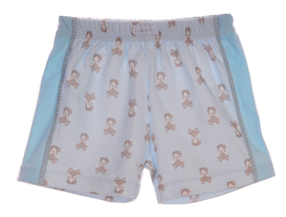 Shorts Baby Shorts kurze Hose in altblau mit Fuchsen