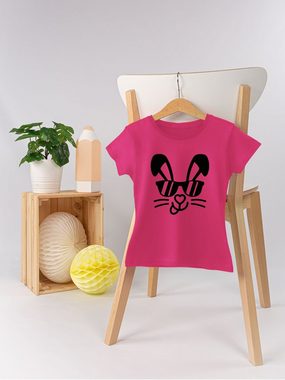 Shirtracer T-Shirt Hase mit Sonnenbrille schwarz Geschenk Ostern