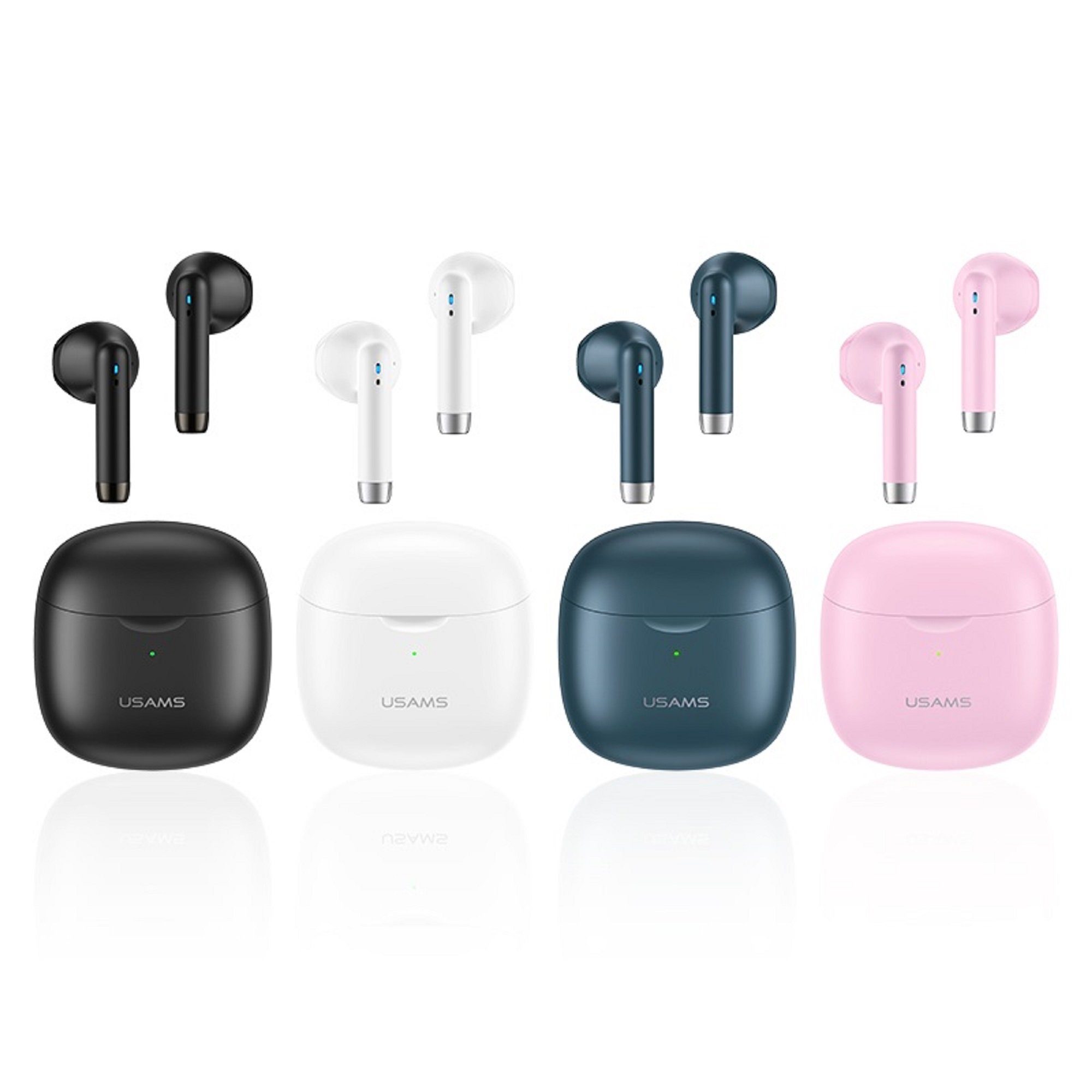 USAMS TWS Kopfhörer Bluetooth 5.0 In-Ear Ohrhörer Headset Touch Control  Bluetooth-Kopfhörer (Bluetooth, Touch Control, Bluetooth, mit Ladebox,  Samsung Huawei iPhone LG)