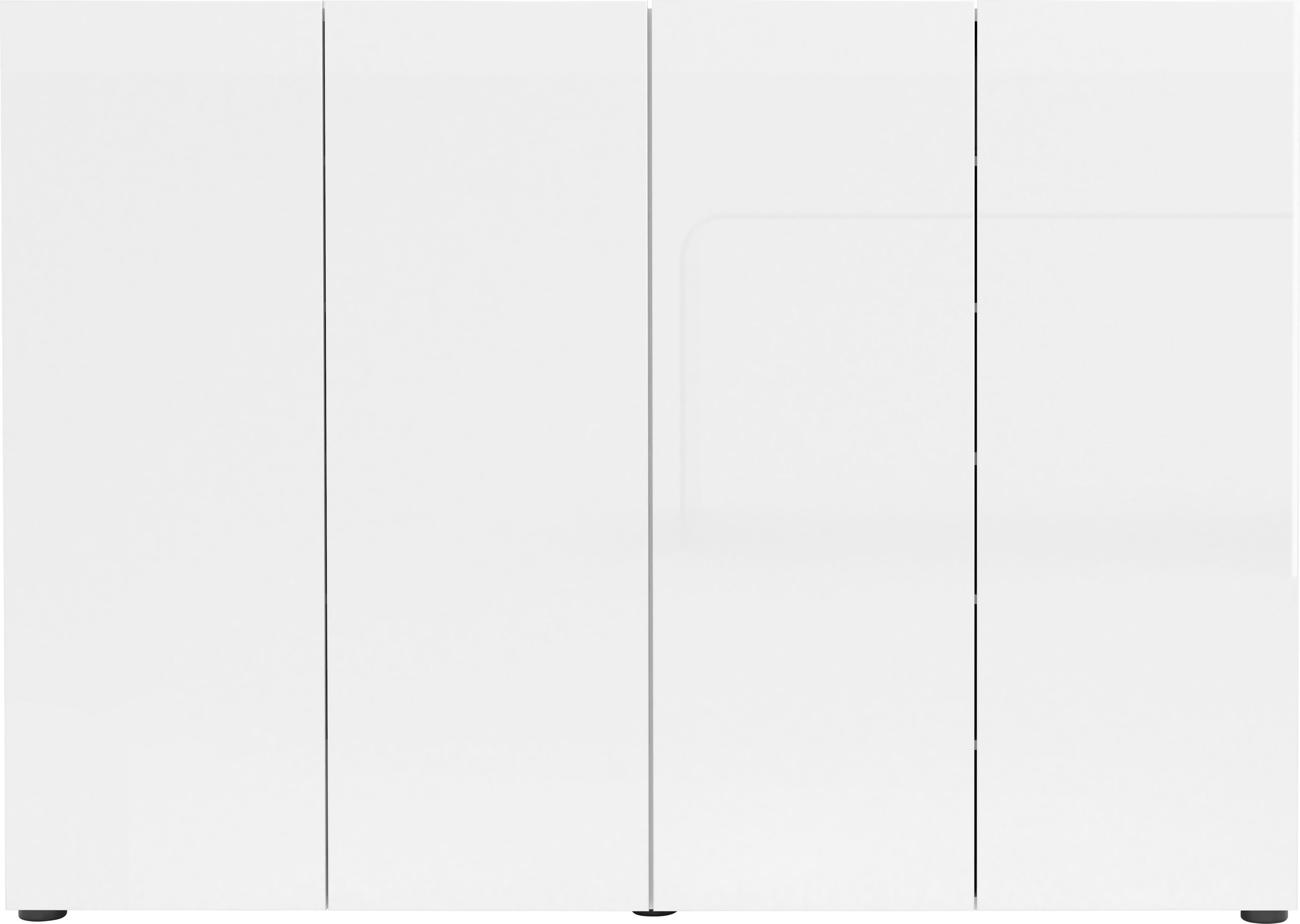 Home affaire Schuhschrank MISTER- Schuhregal, Made in Italy, 12 Fächer, 10 Einlegeböden Breite 160 cm, 4 Türen, Hochglanz Lackierung