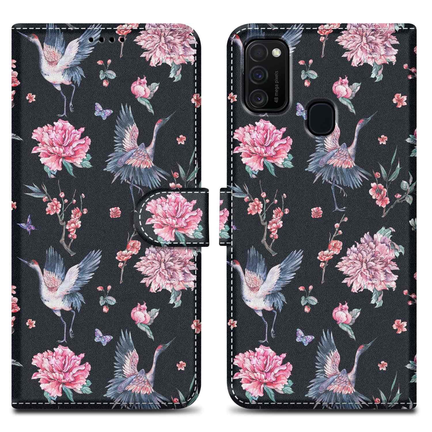 Cadorabo Handyhülle für Samsung Galaxy M21 / M30s Hülle Samsung Galaxy M21 / M30s, Handy Schutzhülle - Hülle, Standfunktion, Kartenfach, Magnetverschluss