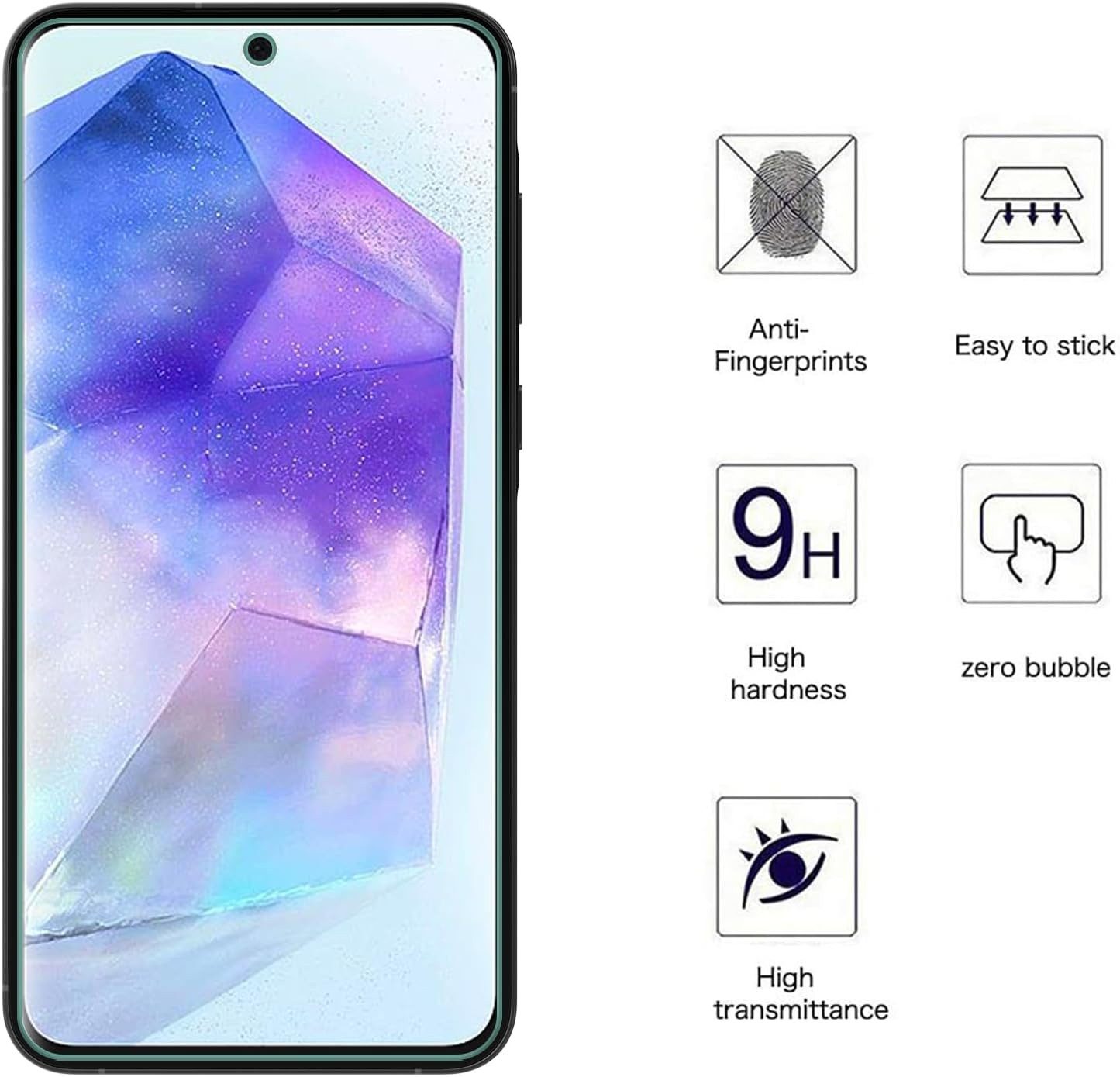 MSM Handyhülle Hülle + 2X Schutzglas für Samsung Galaxy A55 5G Panzerfolie Full