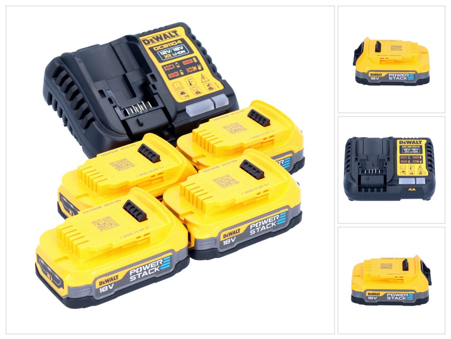 DeWalt DCB 1104 Schnellladegerät 12 V / 18 V 4 A für Li-Ion Akkus Akkupacks