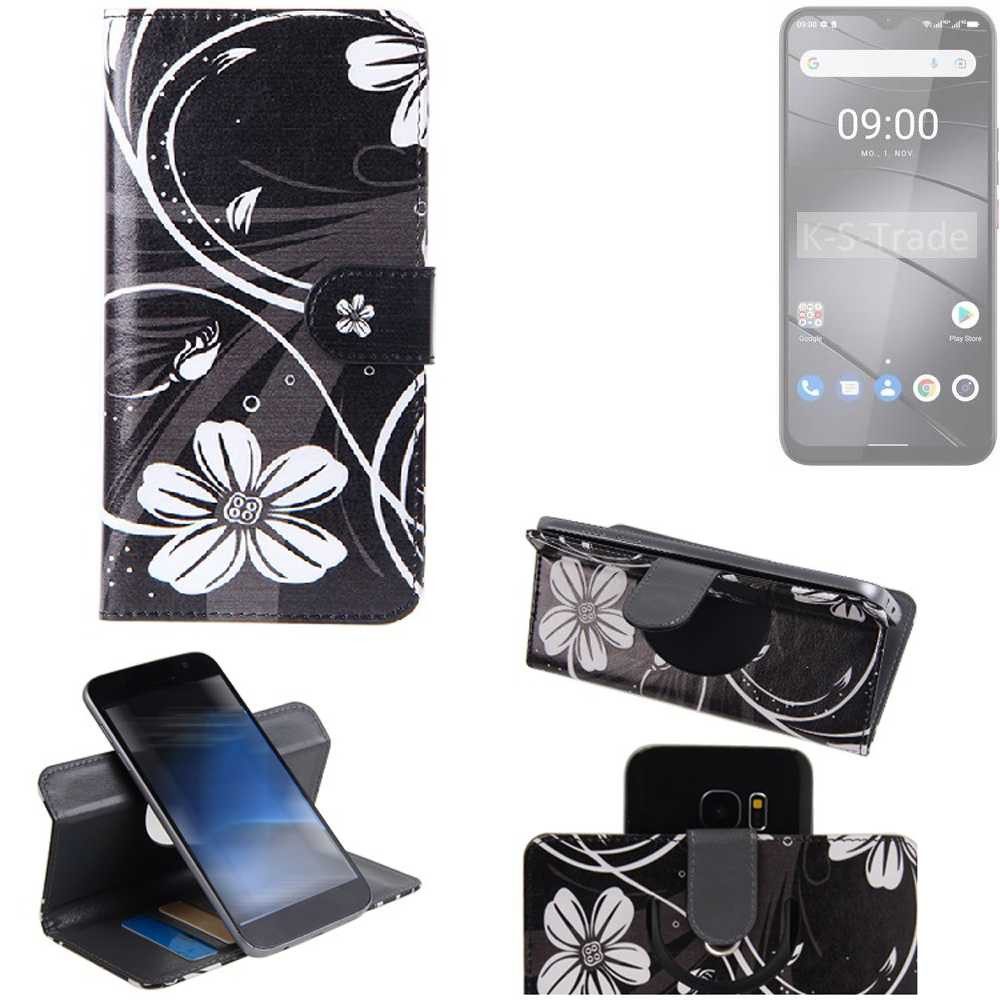 K-S-Trade Handyhülle für Gigaset GS5, Schutzhülle Handyhülle Hülle 360° Wallet Case “Flowers“