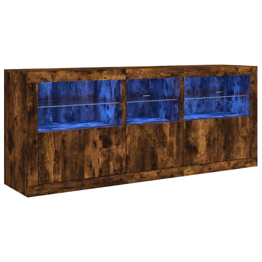 vidaXL Sideboard Sideboard mit LED-Leuchten Räuchereiche günstig online kaufen